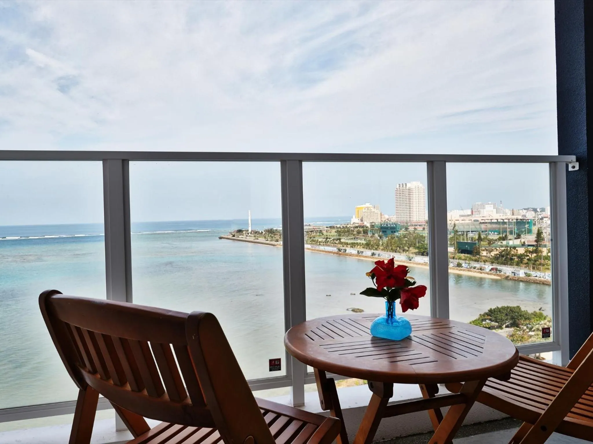 Balcony/Terrace in Beach Front Tower Mihama by DSH