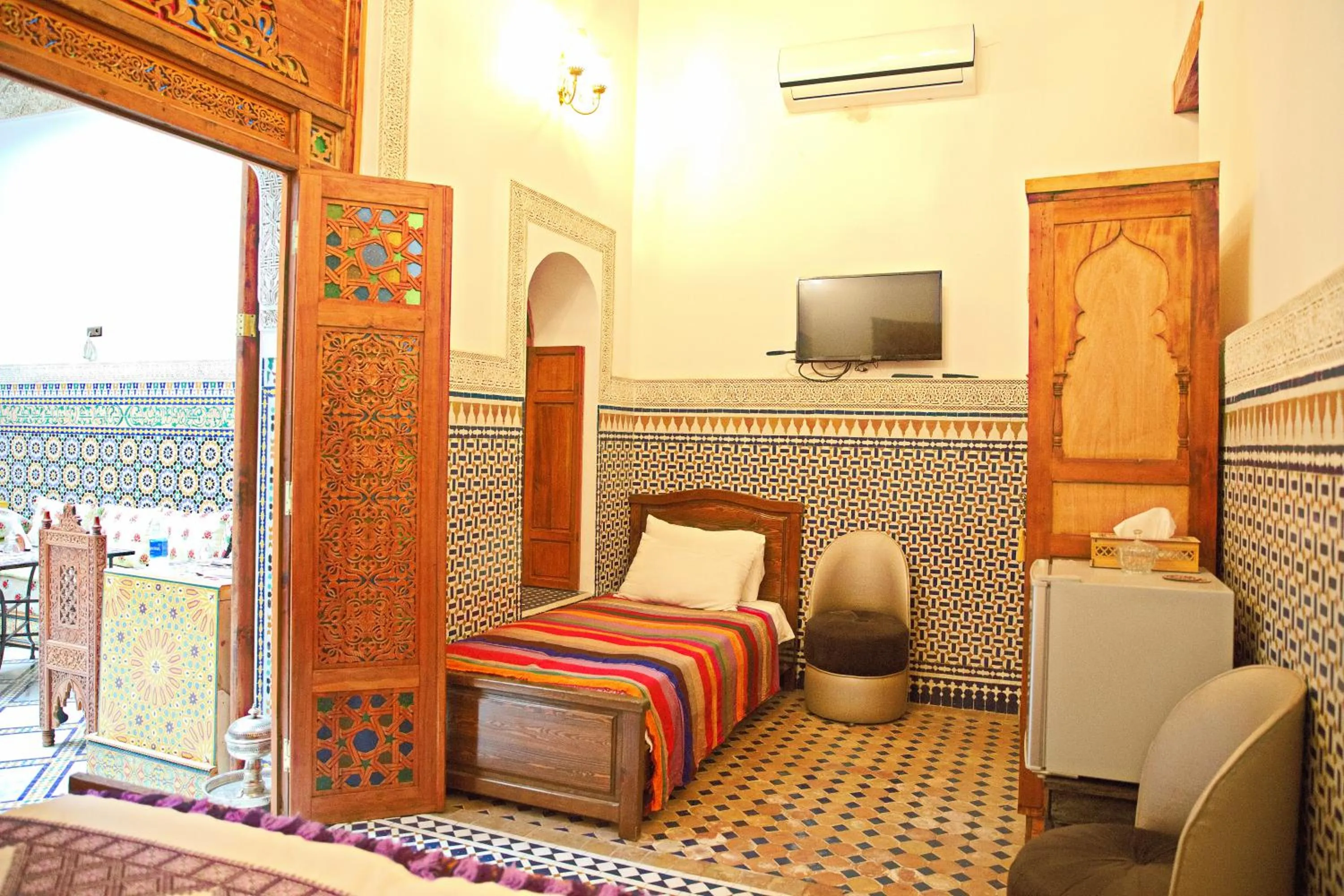 Bed in Riad Ouliya