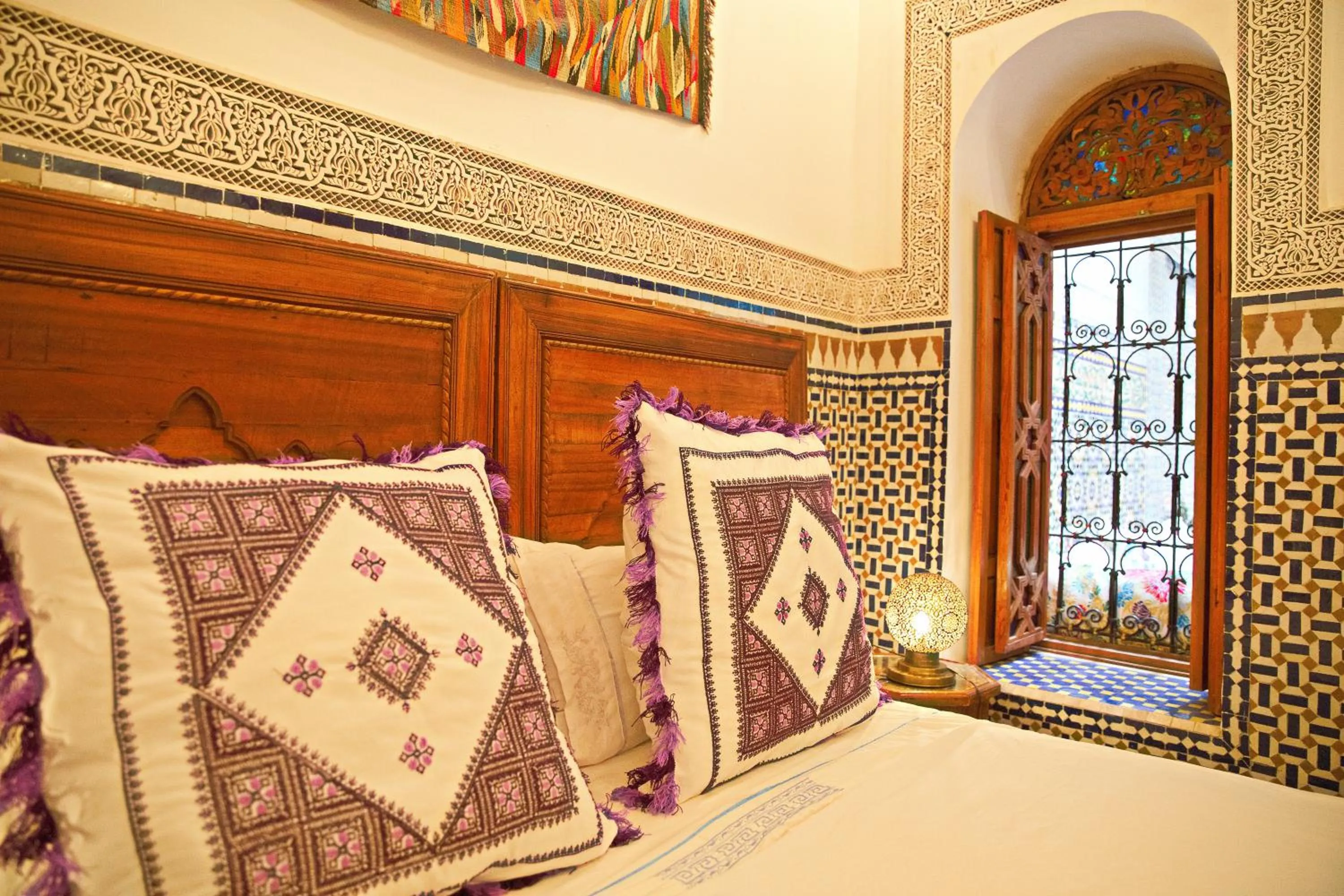 Bed in Riad Ouliya