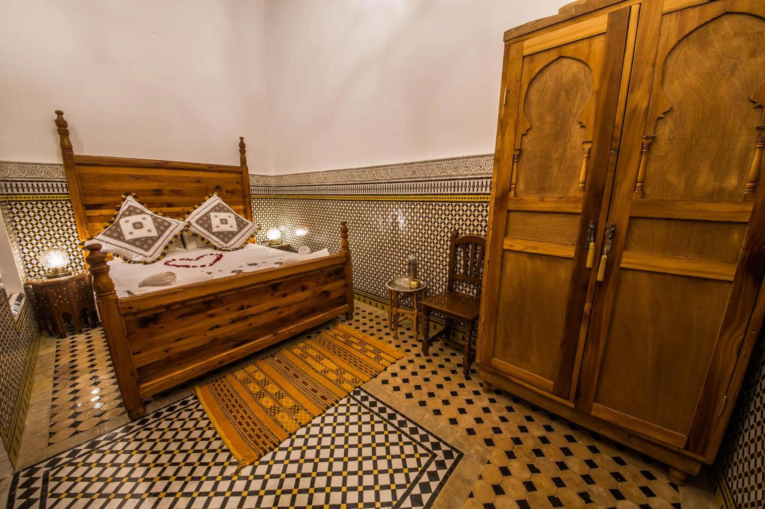 Bed in Riad Ouliya