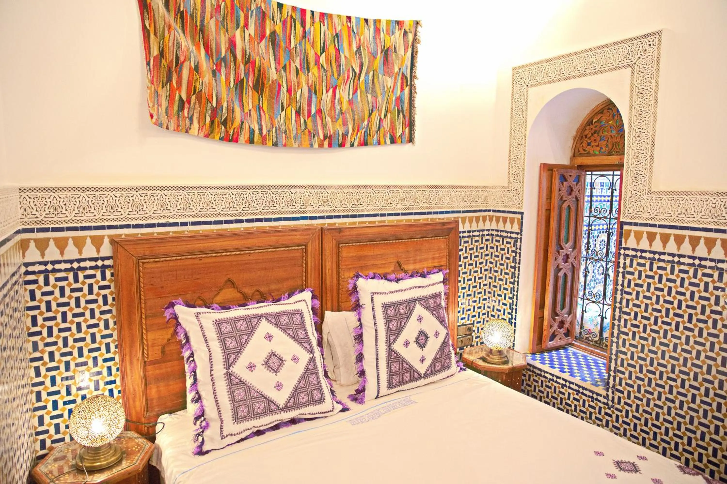 Bed in Riad Ouliya