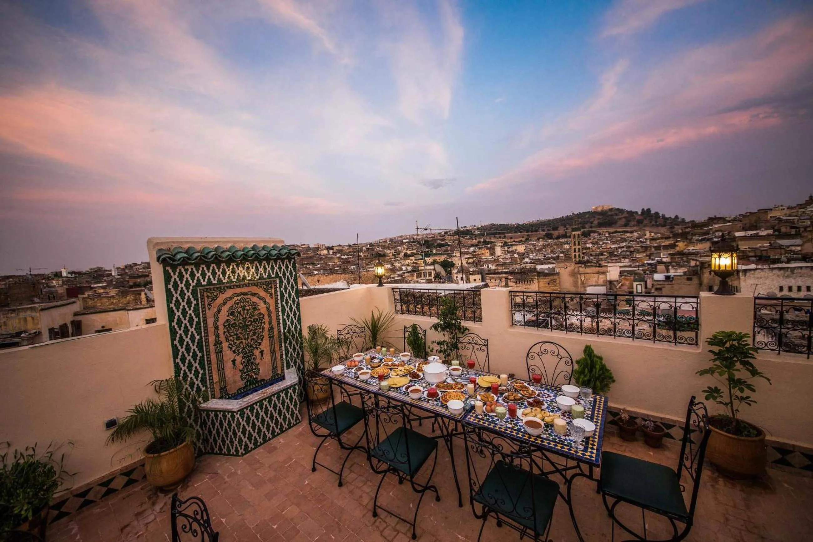 Buffet breakfast in Riad Ouliya
