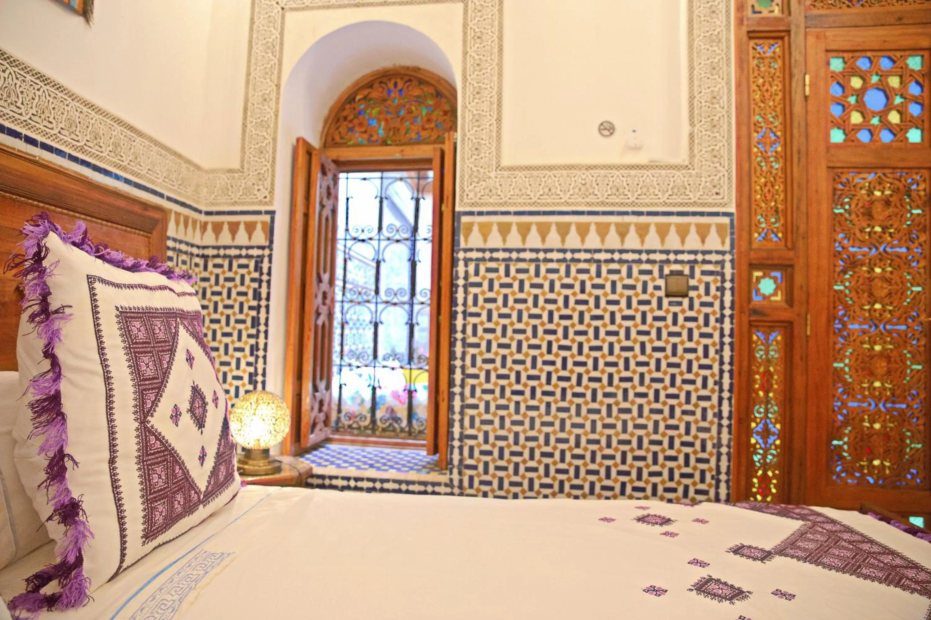Bed in Riad Ouliya