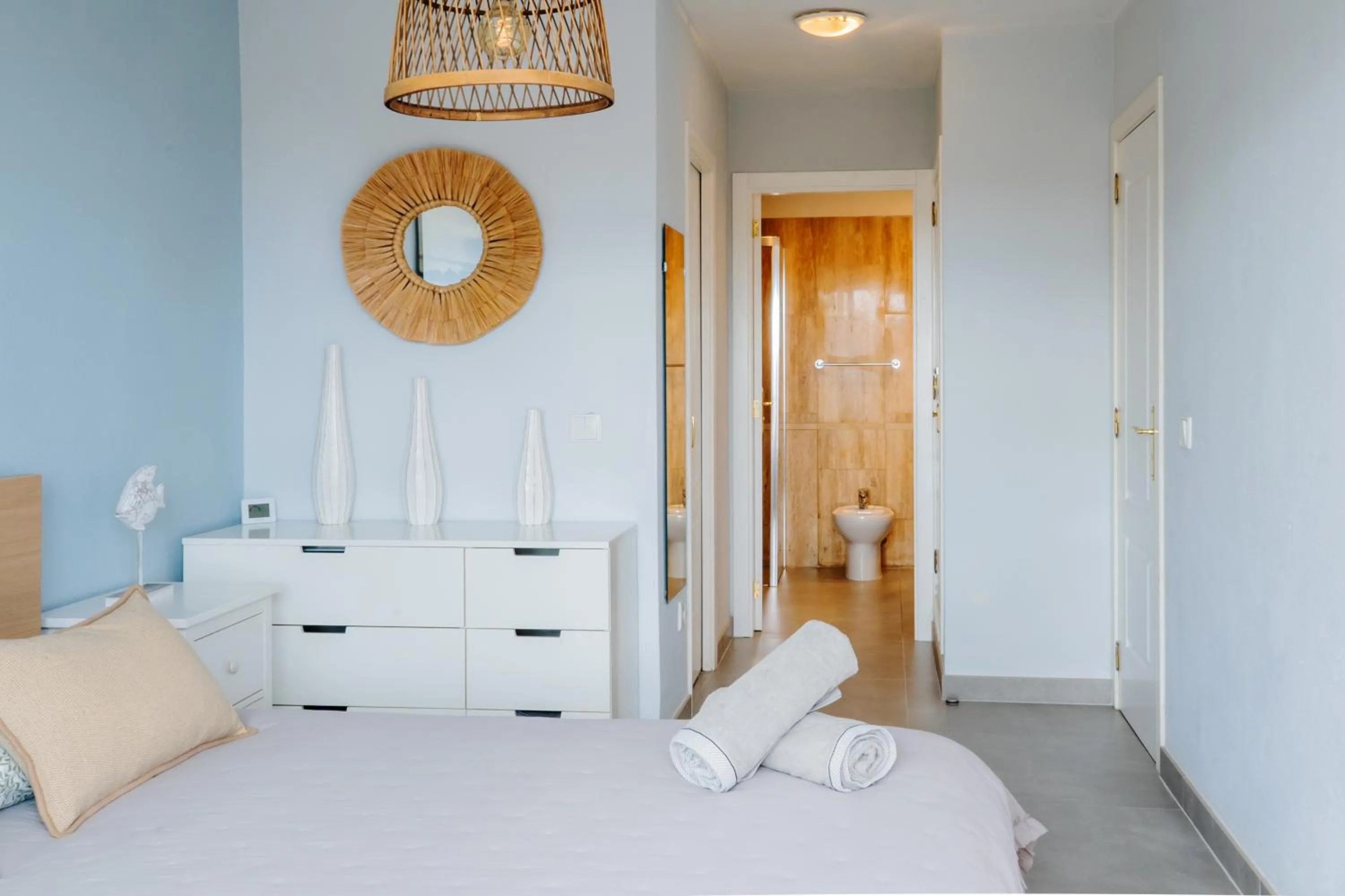 Bed in El Veril del Duque Apartment