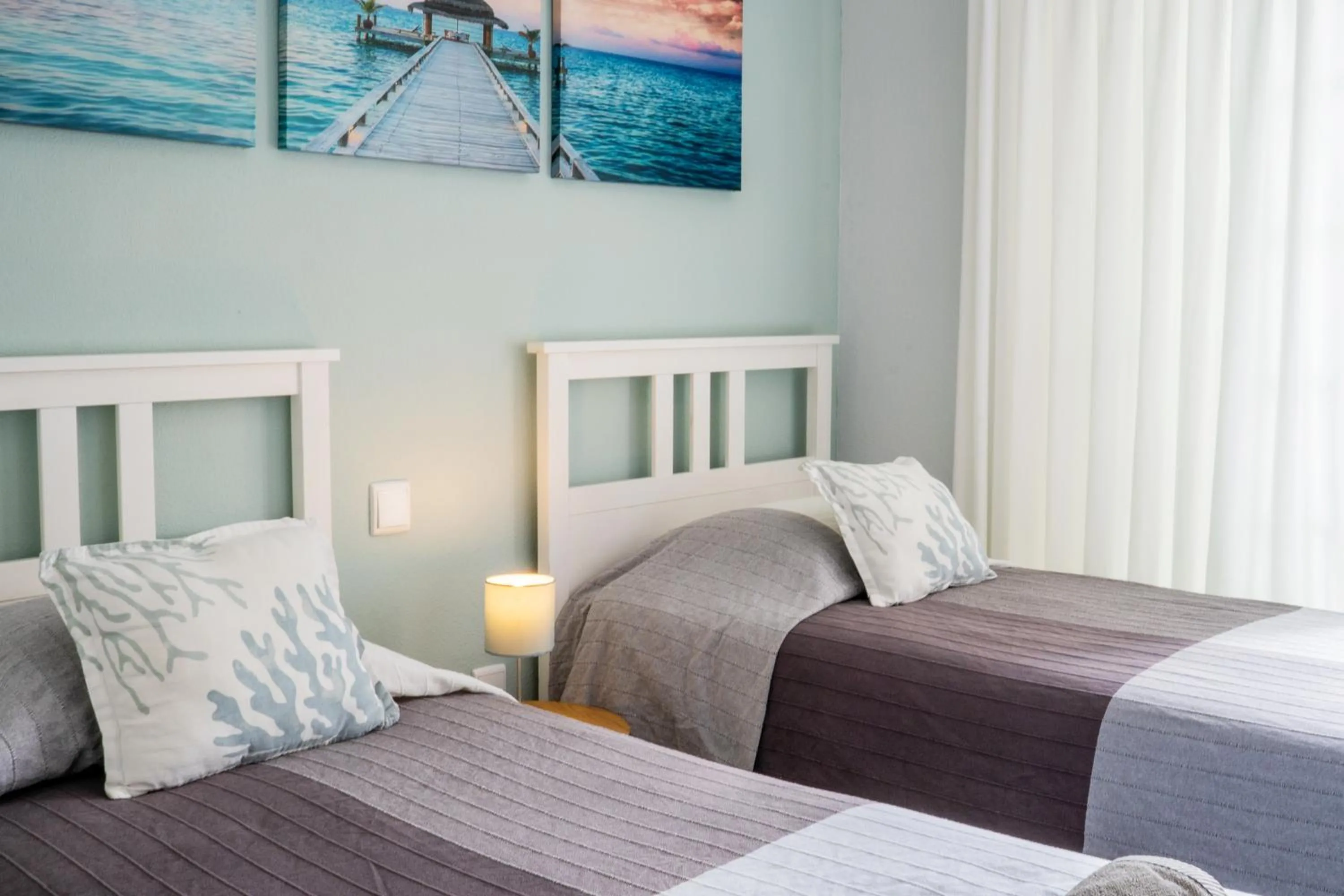 Bed in El Veril del Duque Apartment