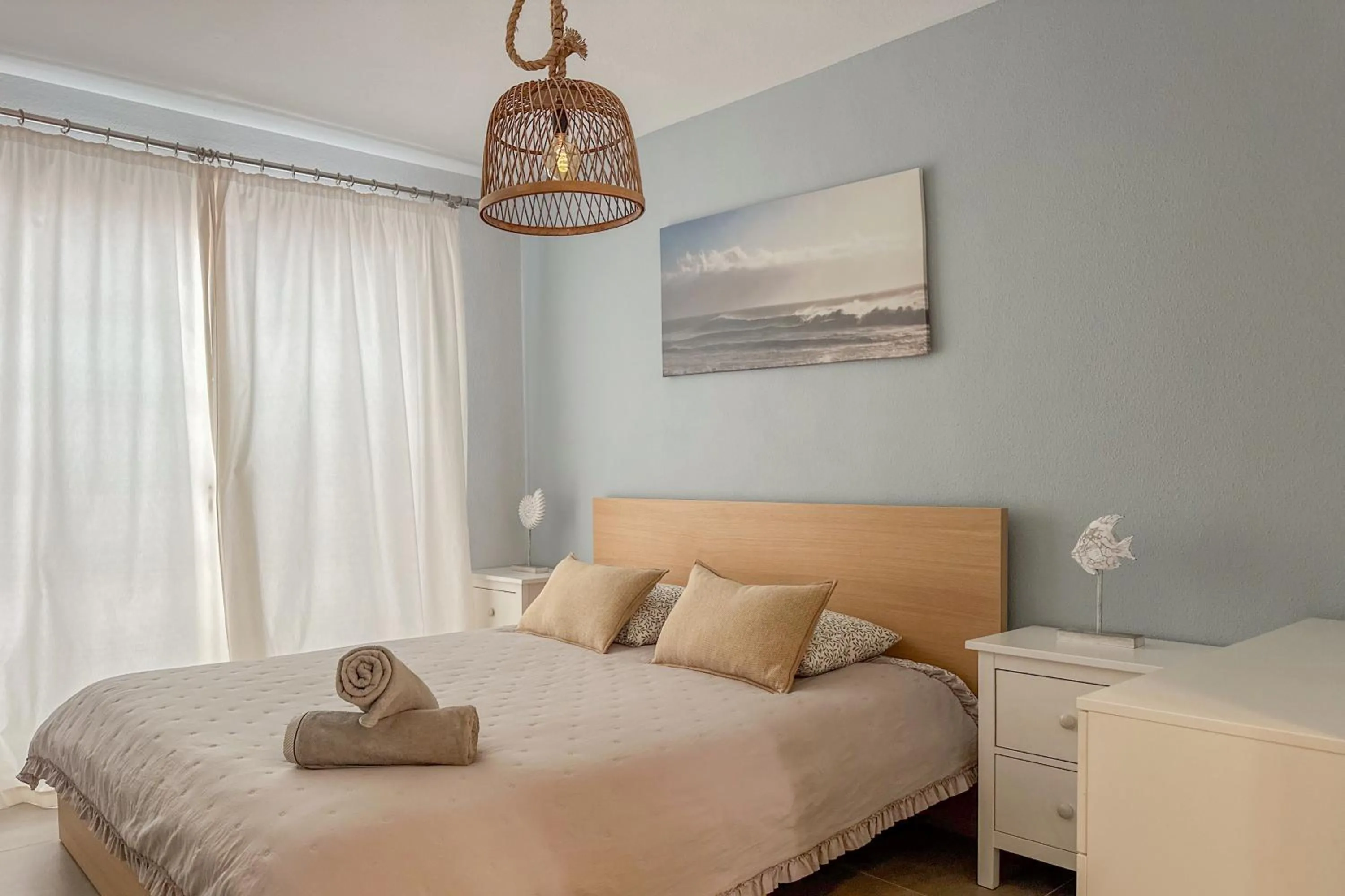 Bed in El Veril del Duque Apartment