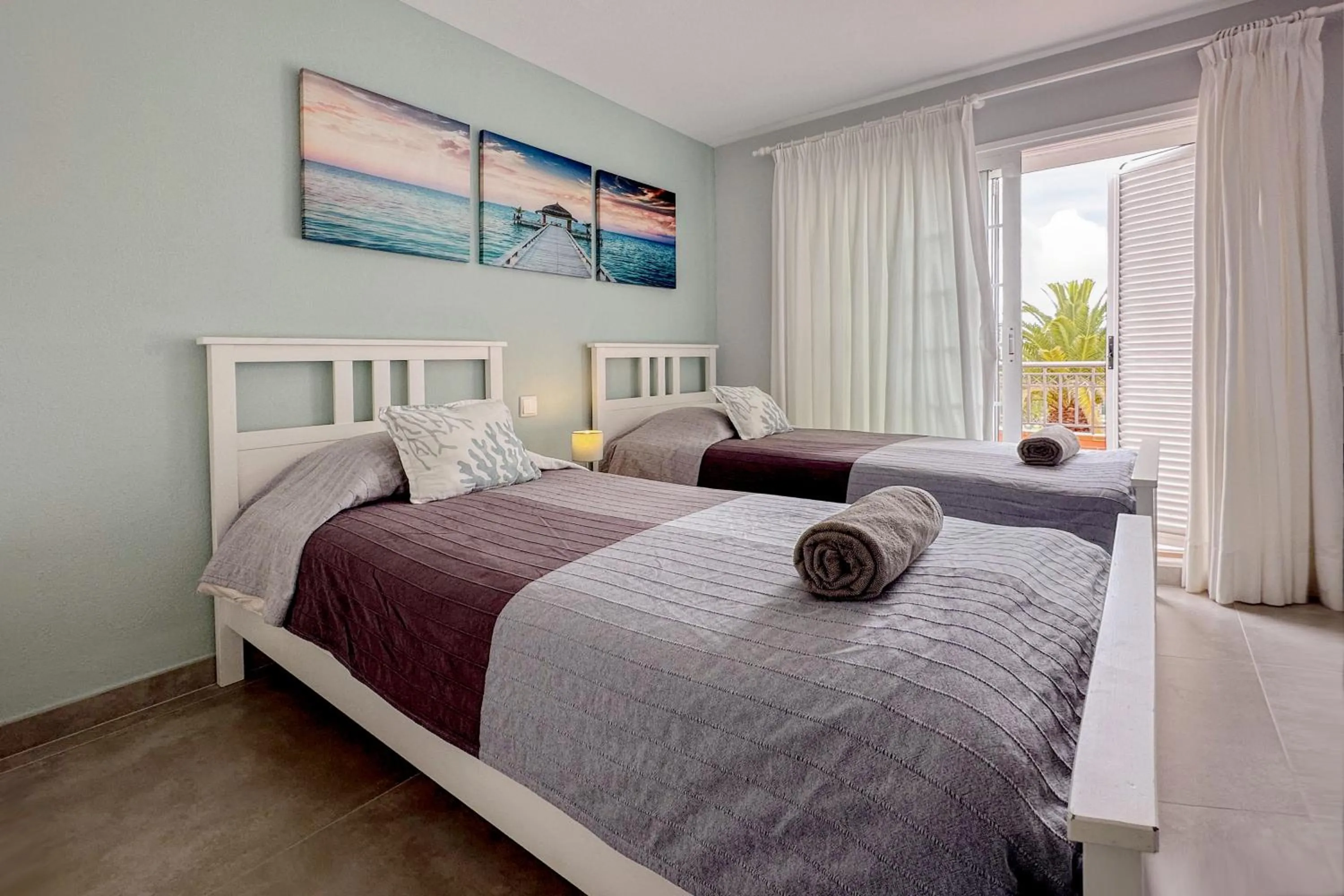 Bed in El Veril del Duque Apartment