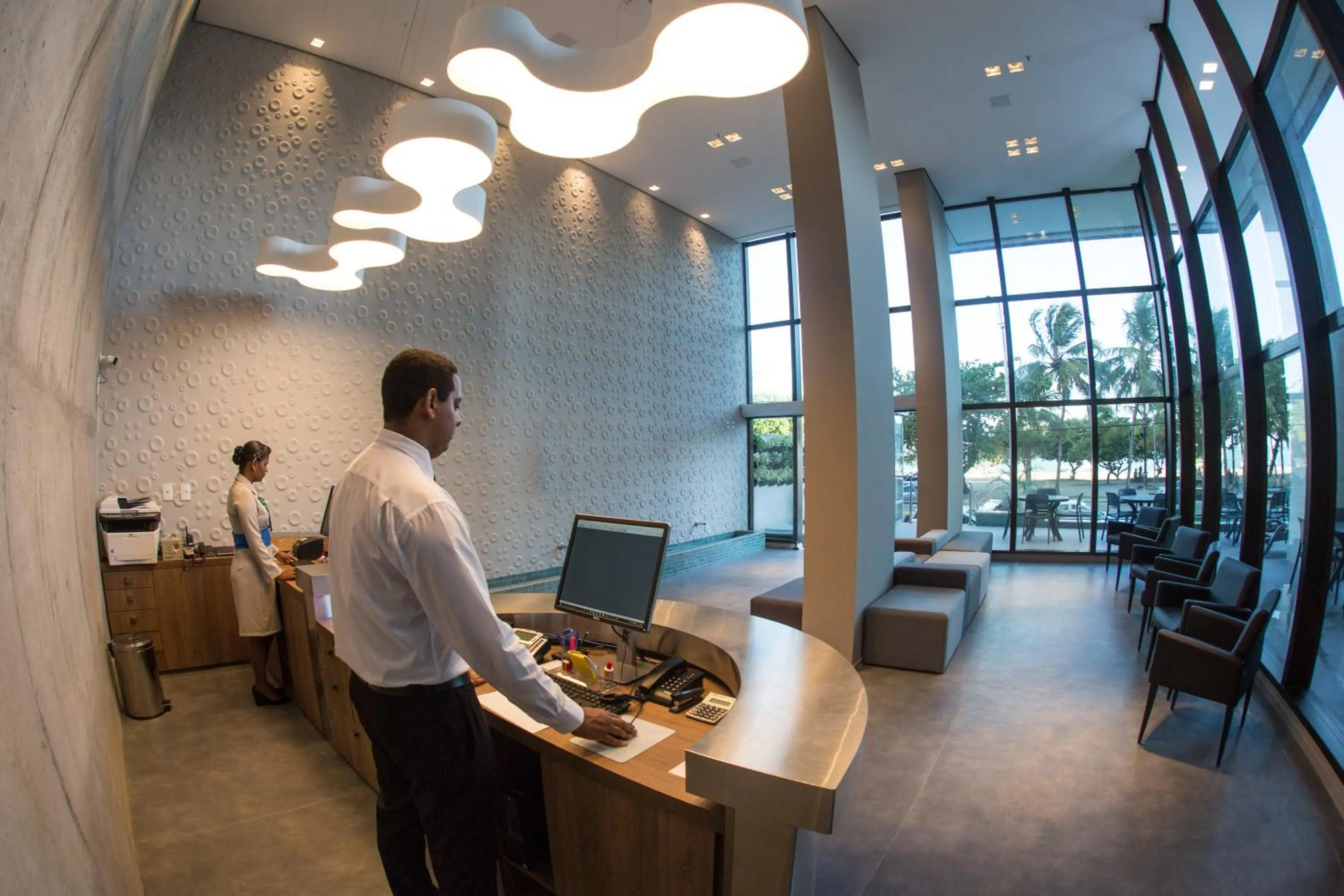 Lobby or reception in Acqua Suítes Maceió