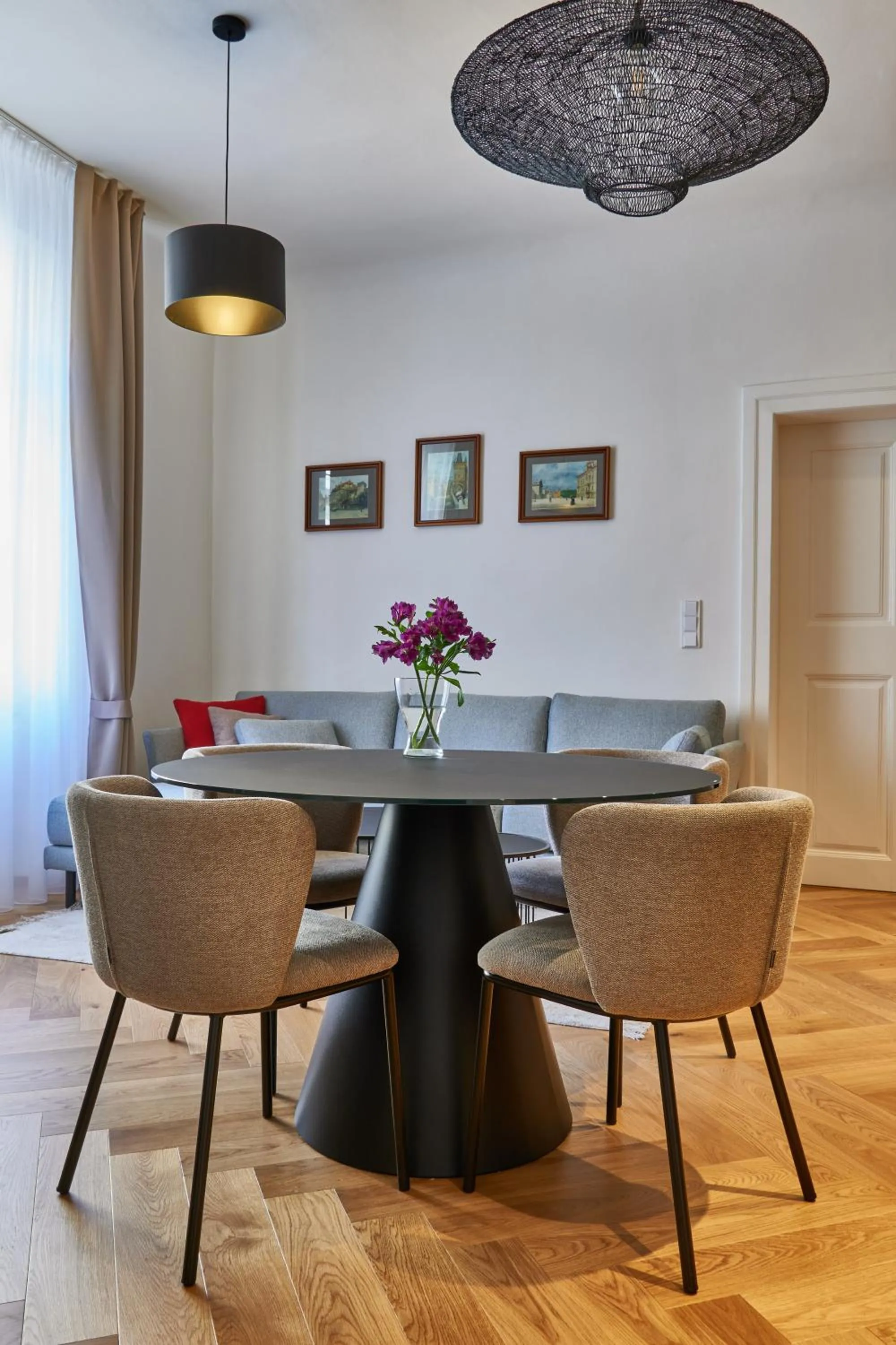 Living room in Three Golden Crowns Apartments