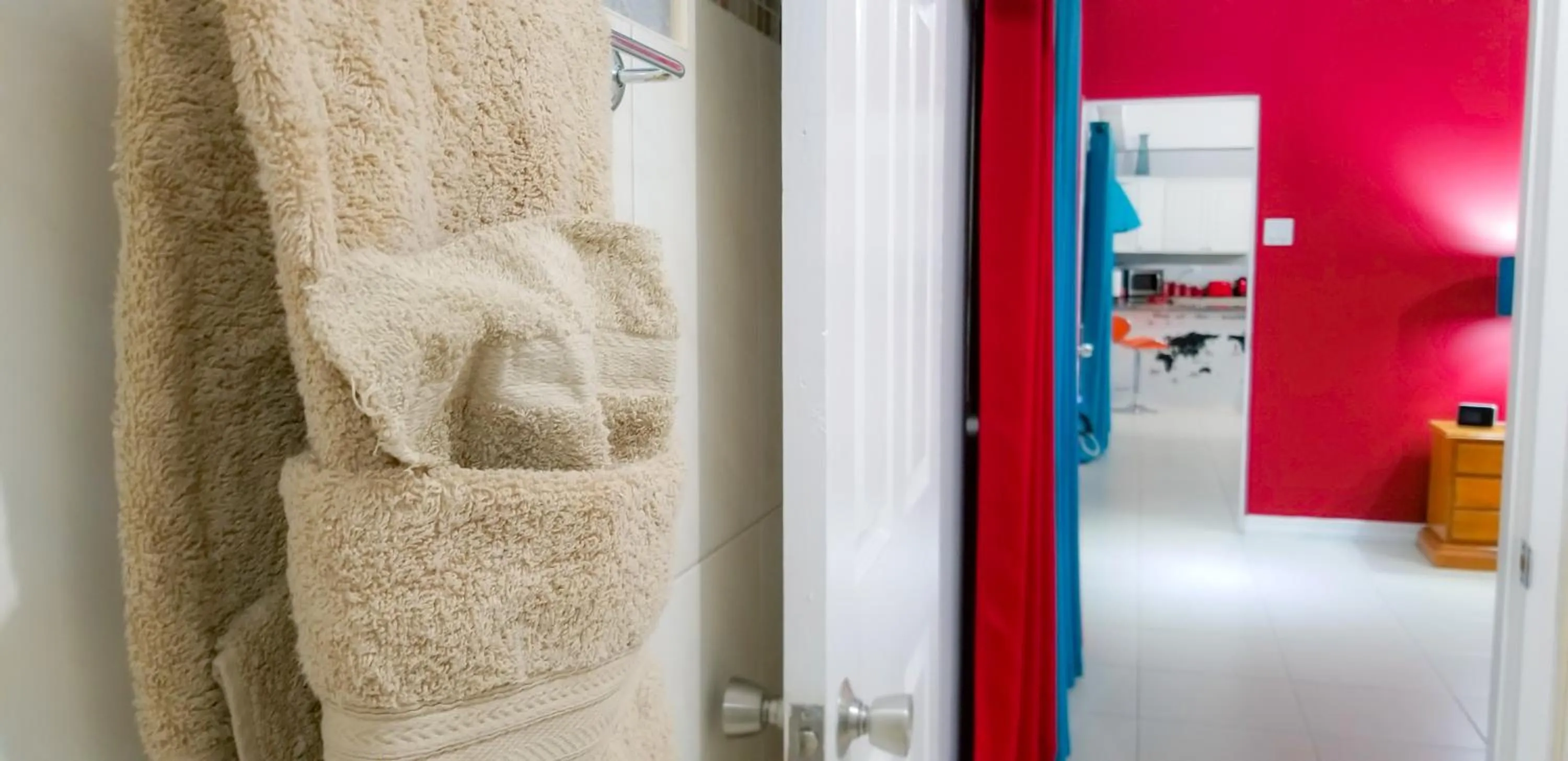 Bathroom, Bed in New Kingston Guest Apartments @ Donhead