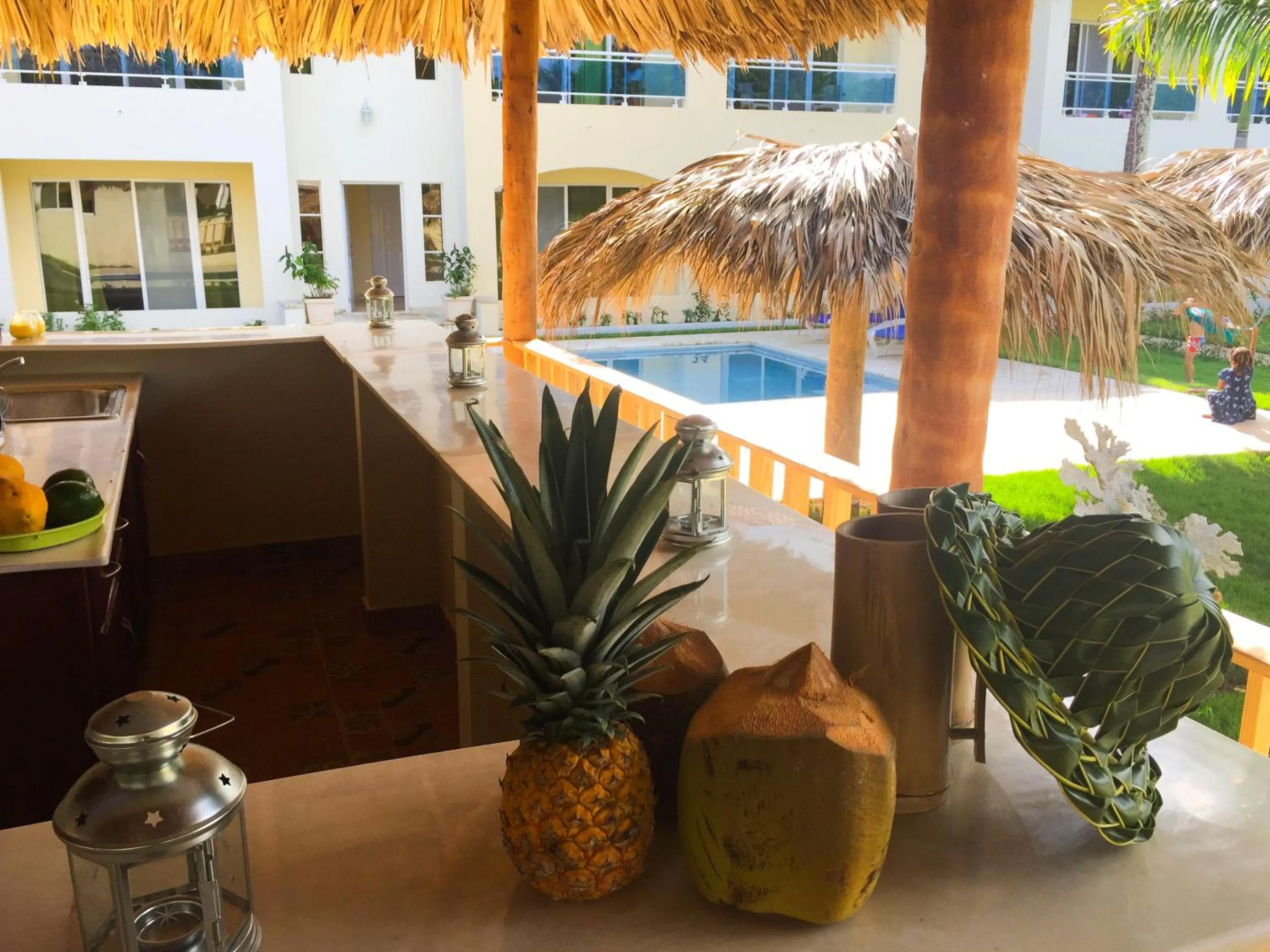 Pool view in Las Galeras Hotel