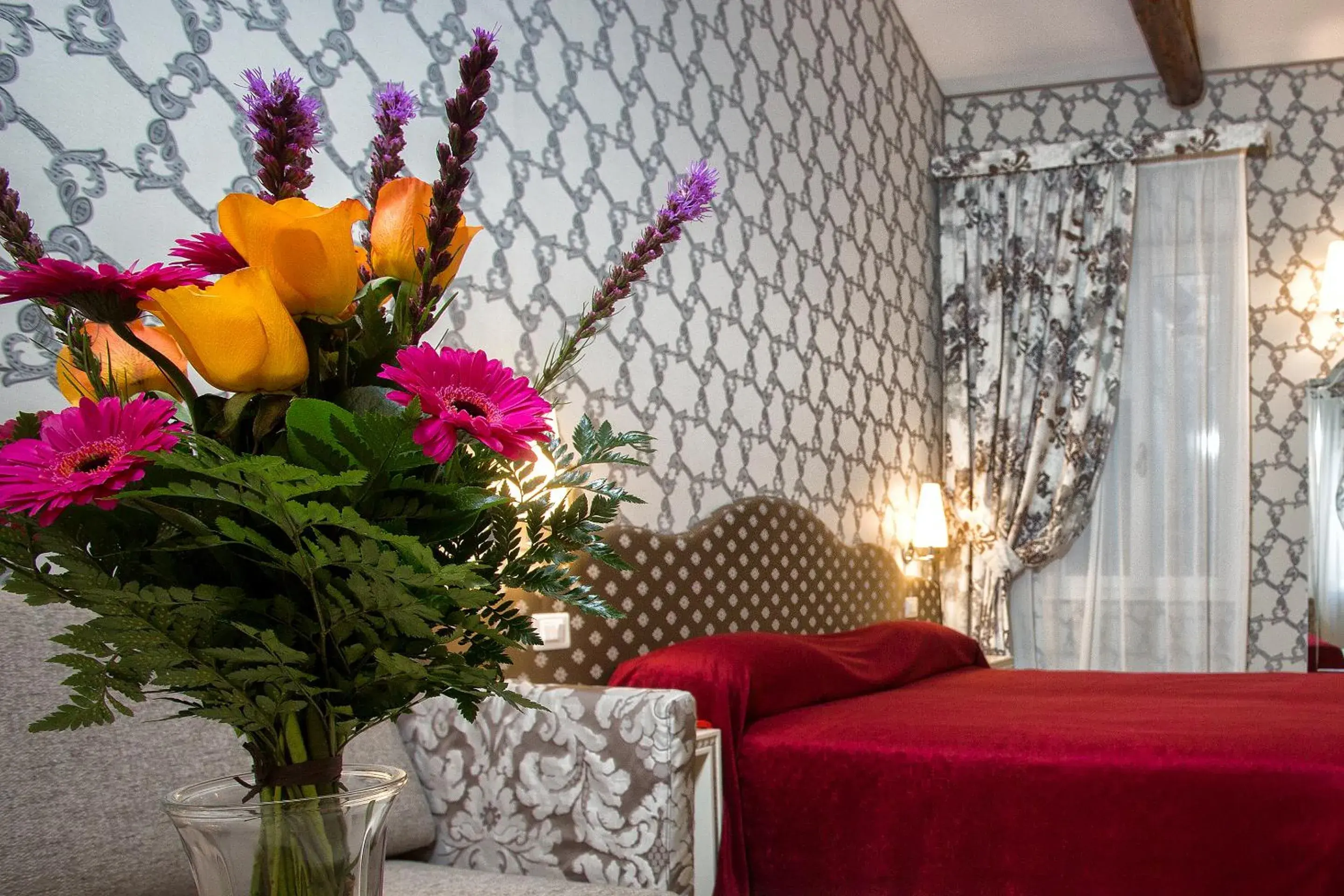 Decorative detail, Bed in Hotel Ca' Nobile Corner Decorative detail, Bed in Hotel Ca' Nobile Corner