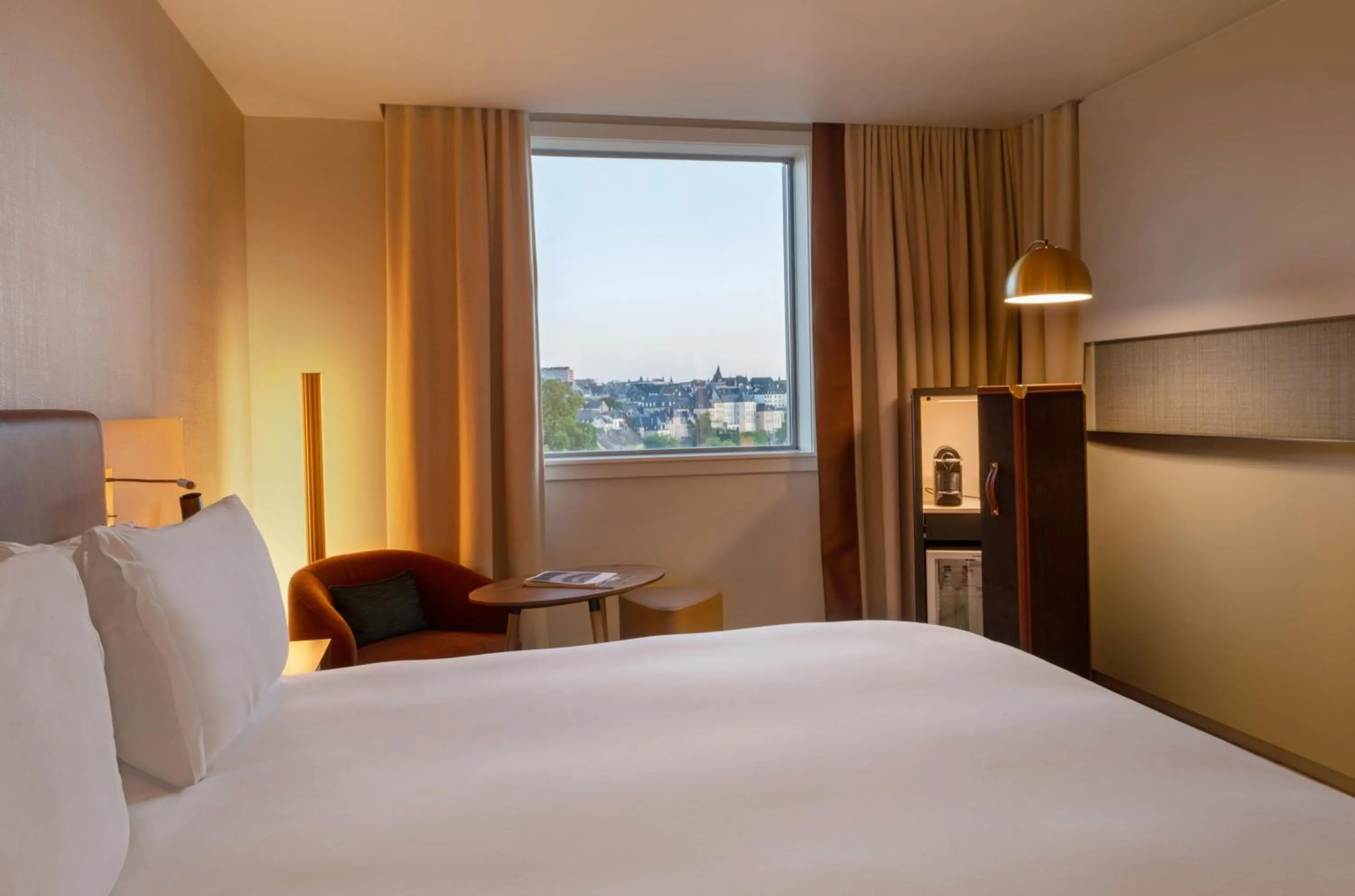 Bed in Sofitel Luxembourg Le Grand Ducal