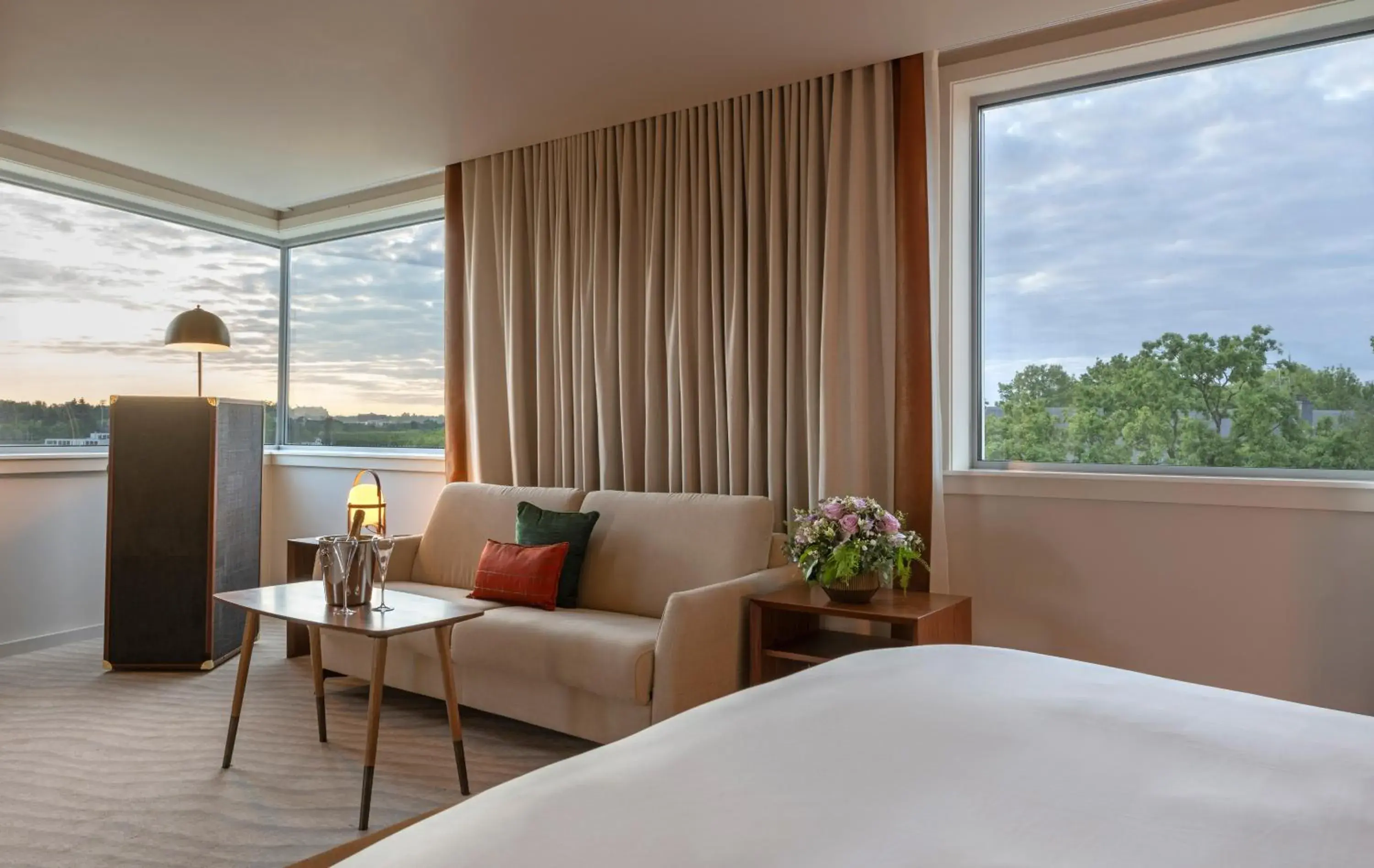 View (from property/room), Bed in Sofitel Luxembourg Le Grand Ducal View (from property/room), Bed in Sofitel Luxembourg Le Grand Ducal