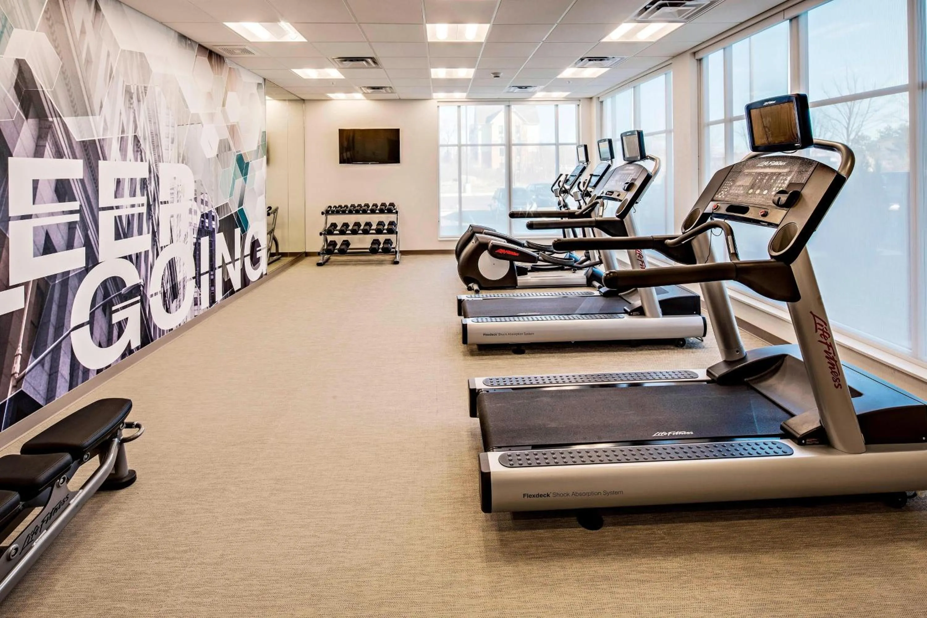 Fitness centre/facilities in SpringHill Suites by Marriott Dayton Vandalia