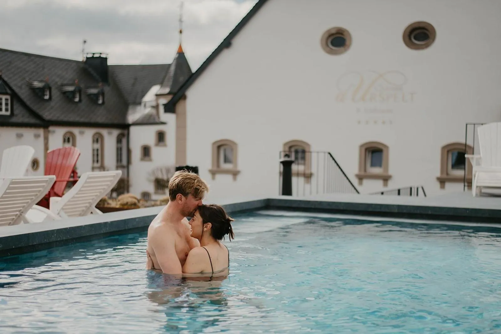 Pool view in Chateau d'Urspelt