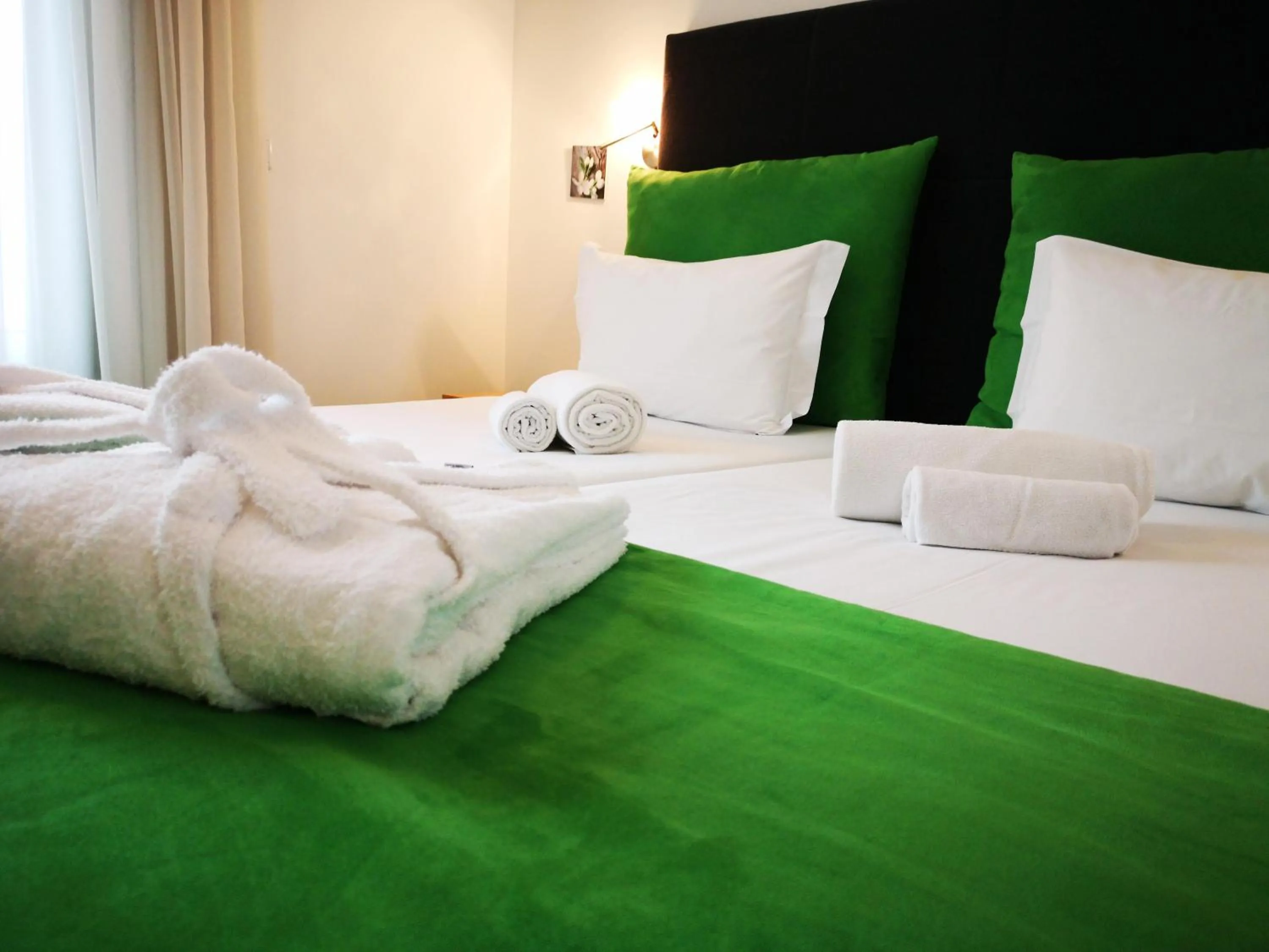 Bed in Casa dos Avós Apartments