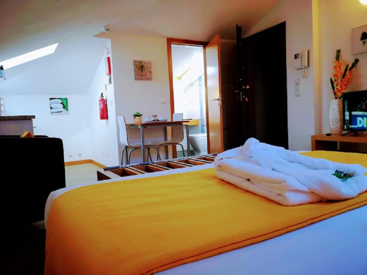 Bed in Casa dos Avós Apartments