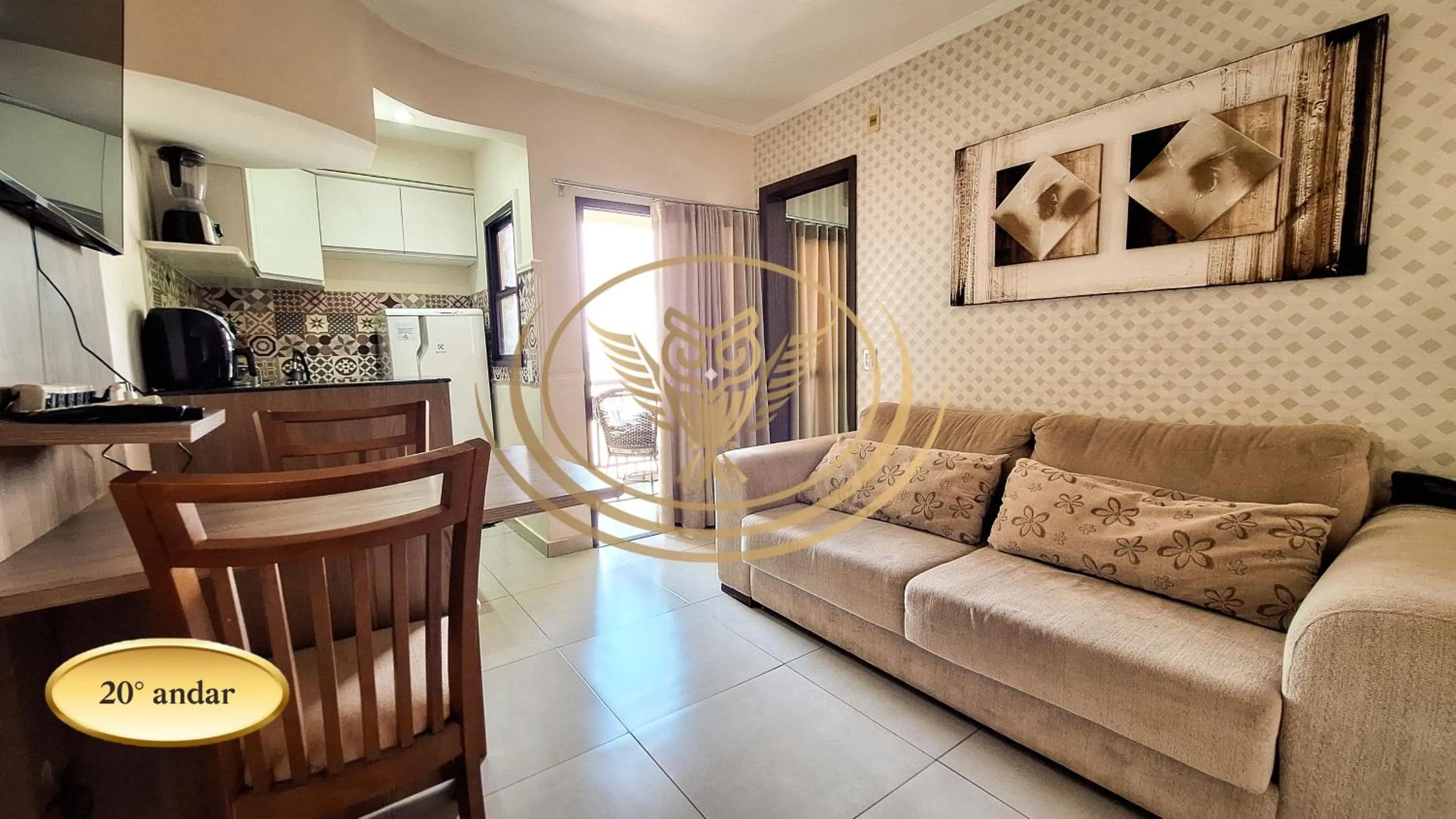 Living room in Coruja Imob - Flat Crystal Place