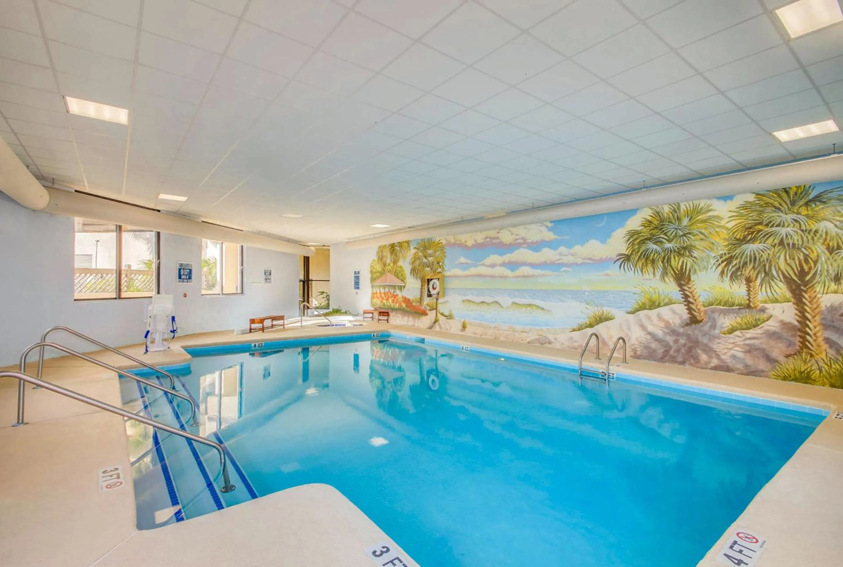 Swimming pool in Scenic Views from the balcony at Ocean Forest Plaza Condos