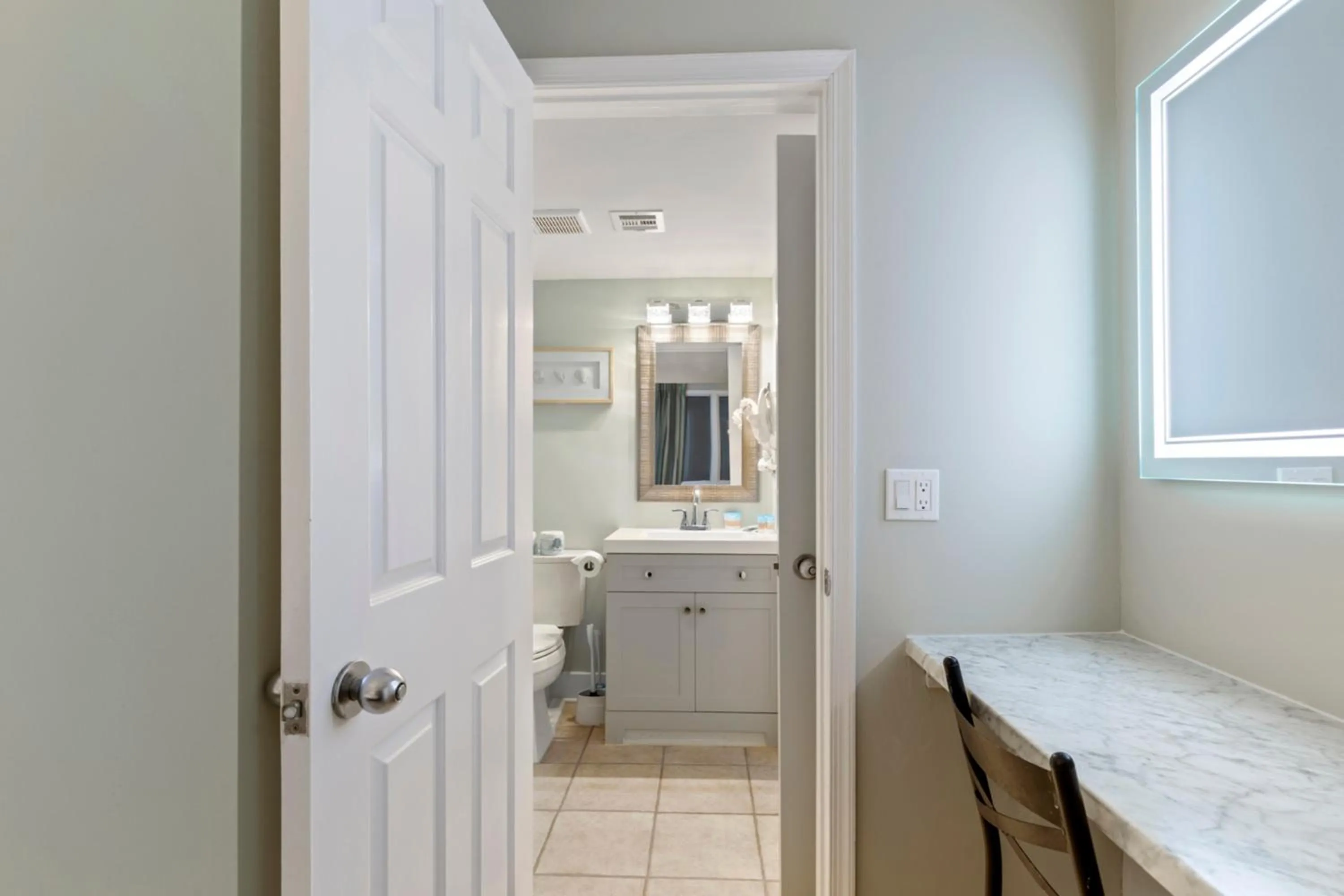 Bathroom in Scenic Views from the balcony at Ocean Forest Plaza Condos