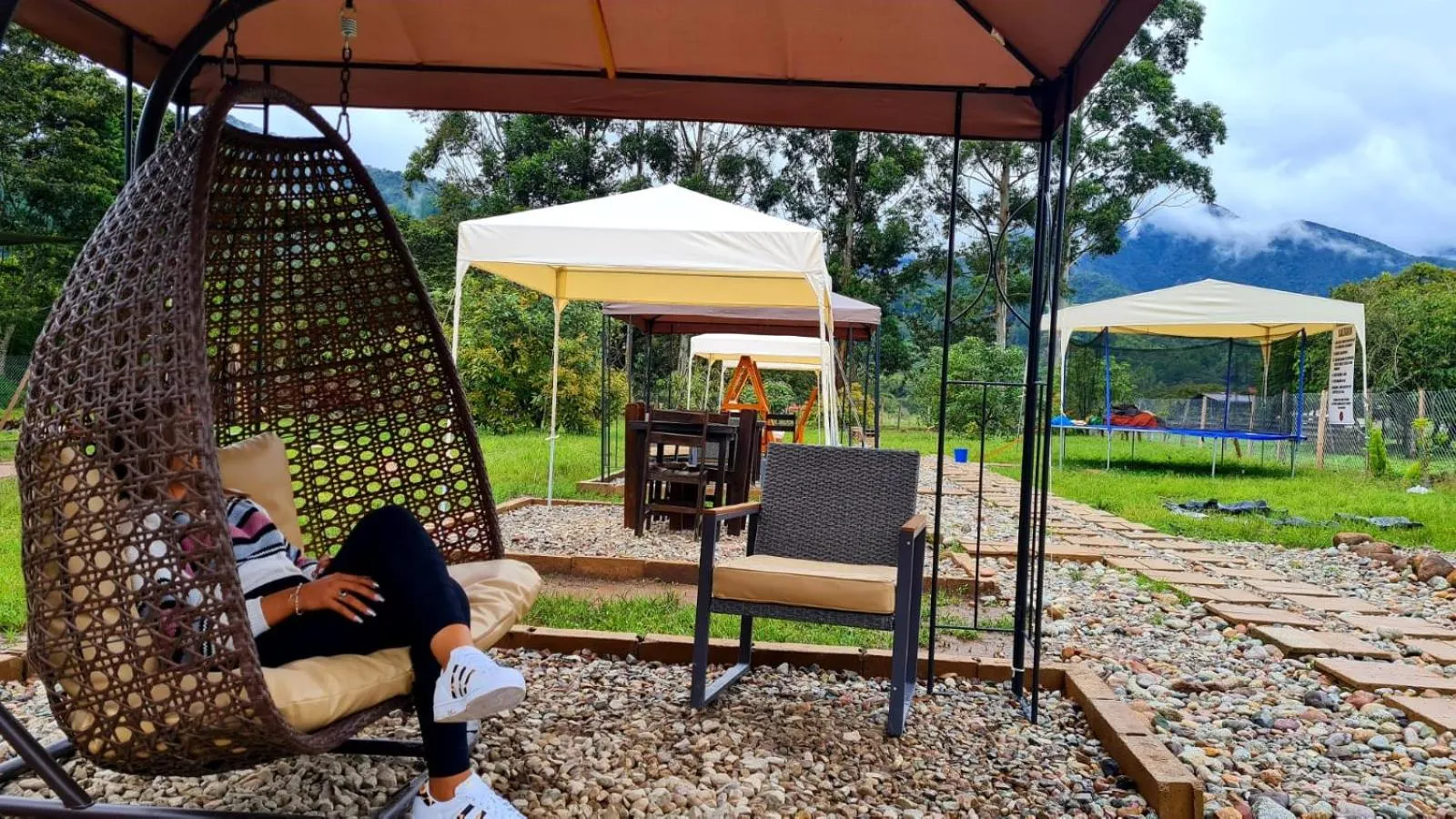 Patio in Tunki Lodge - Tours, Cabañas y Sauna