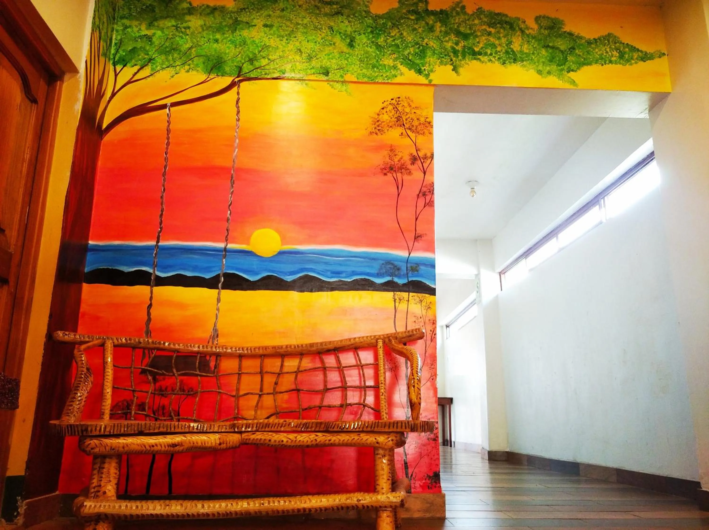Living room in Tunki Lodge - Tours, Cabañas y Sauna