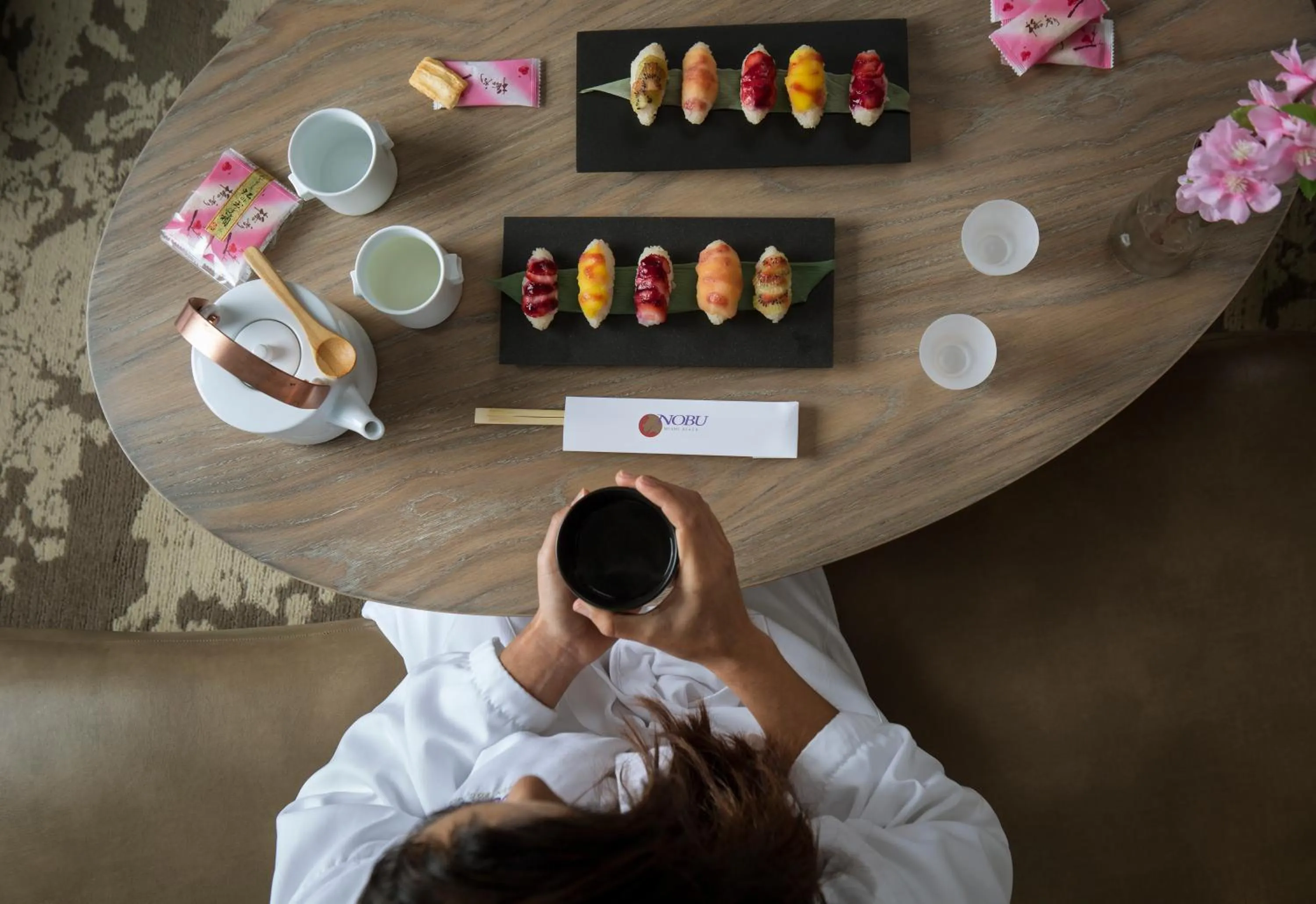 Food and drinks in Nobu Hotel Miami Beach