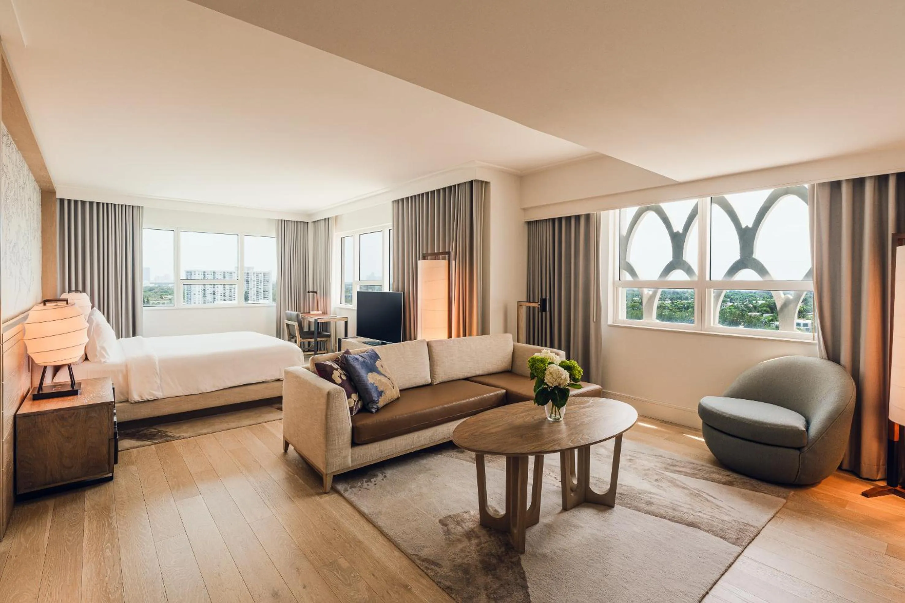 Bed in Nobu Hotel Miami Beach