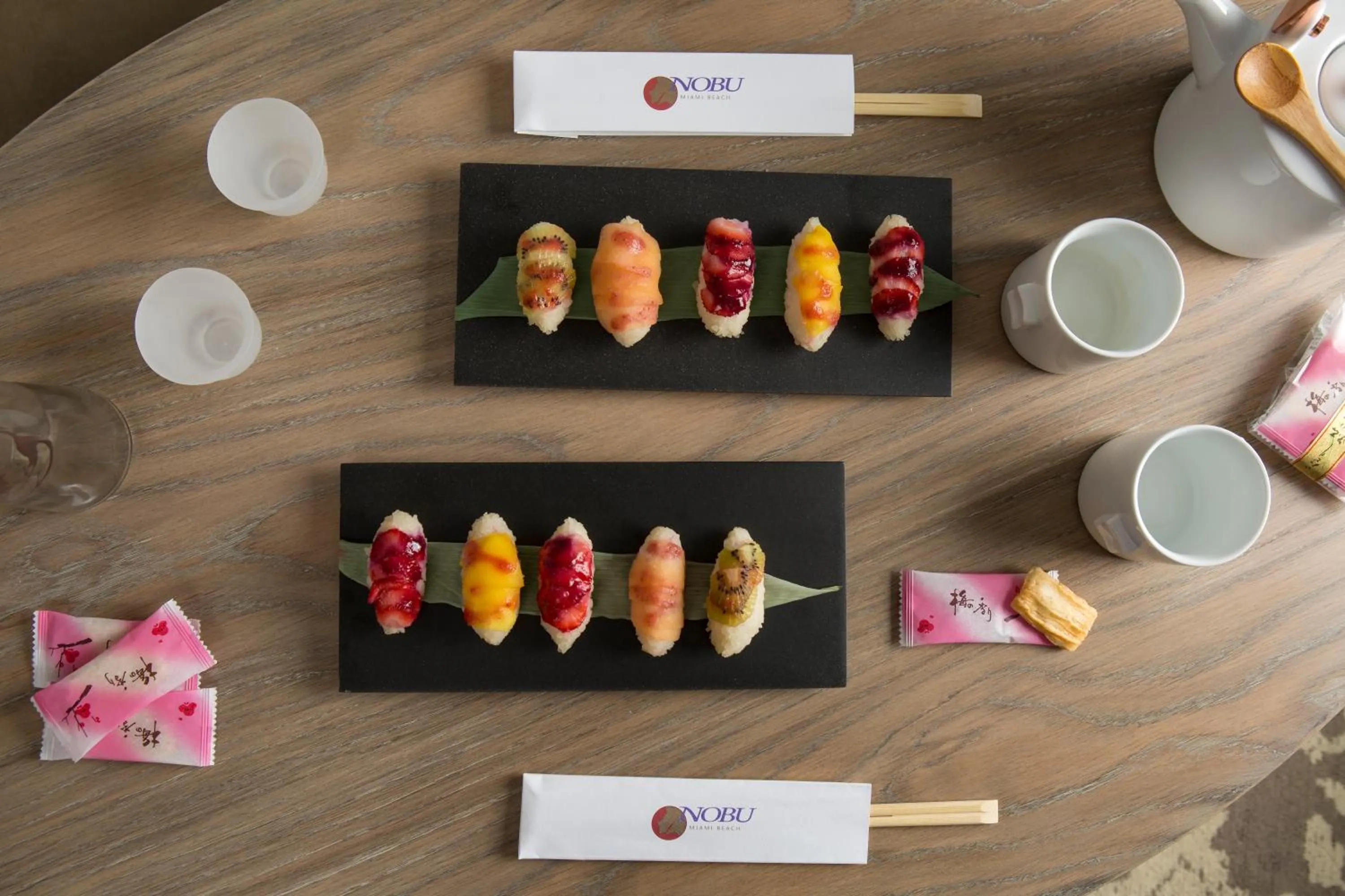 Food and drinks in Nobu Hotel Miami Beach