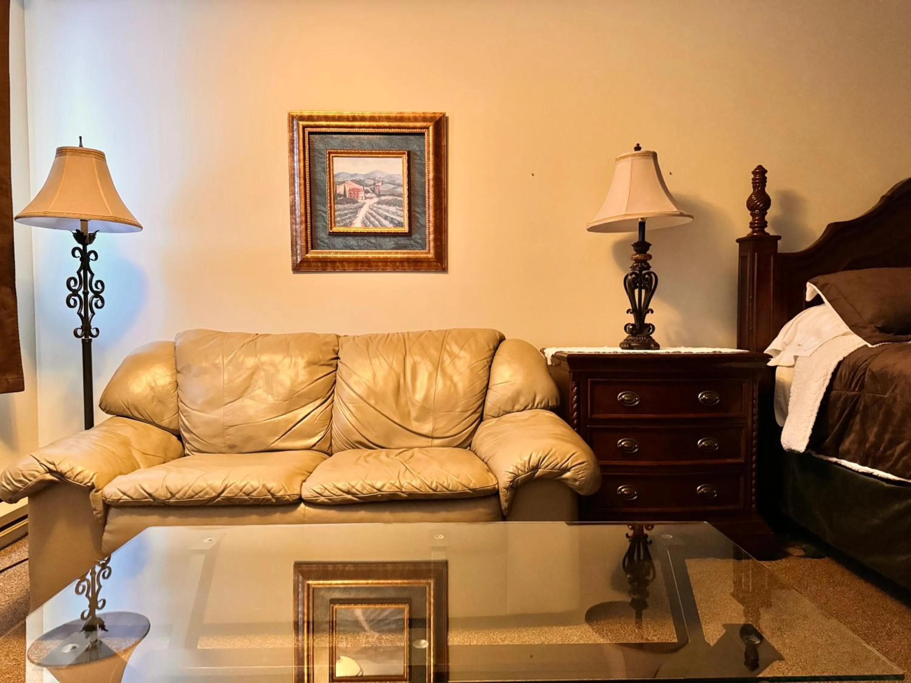 Seating area in Fundy Line Motel