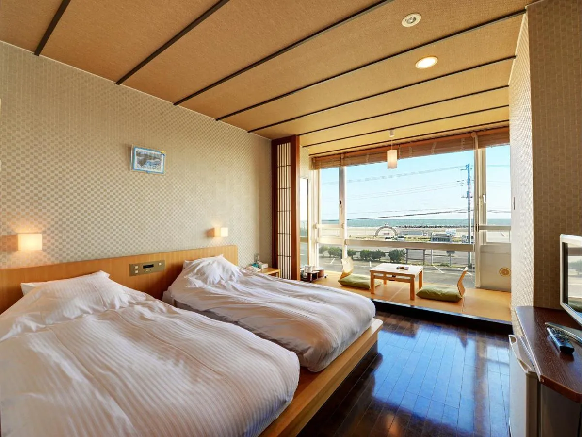 Bed in Iioka Shiosai Hotel