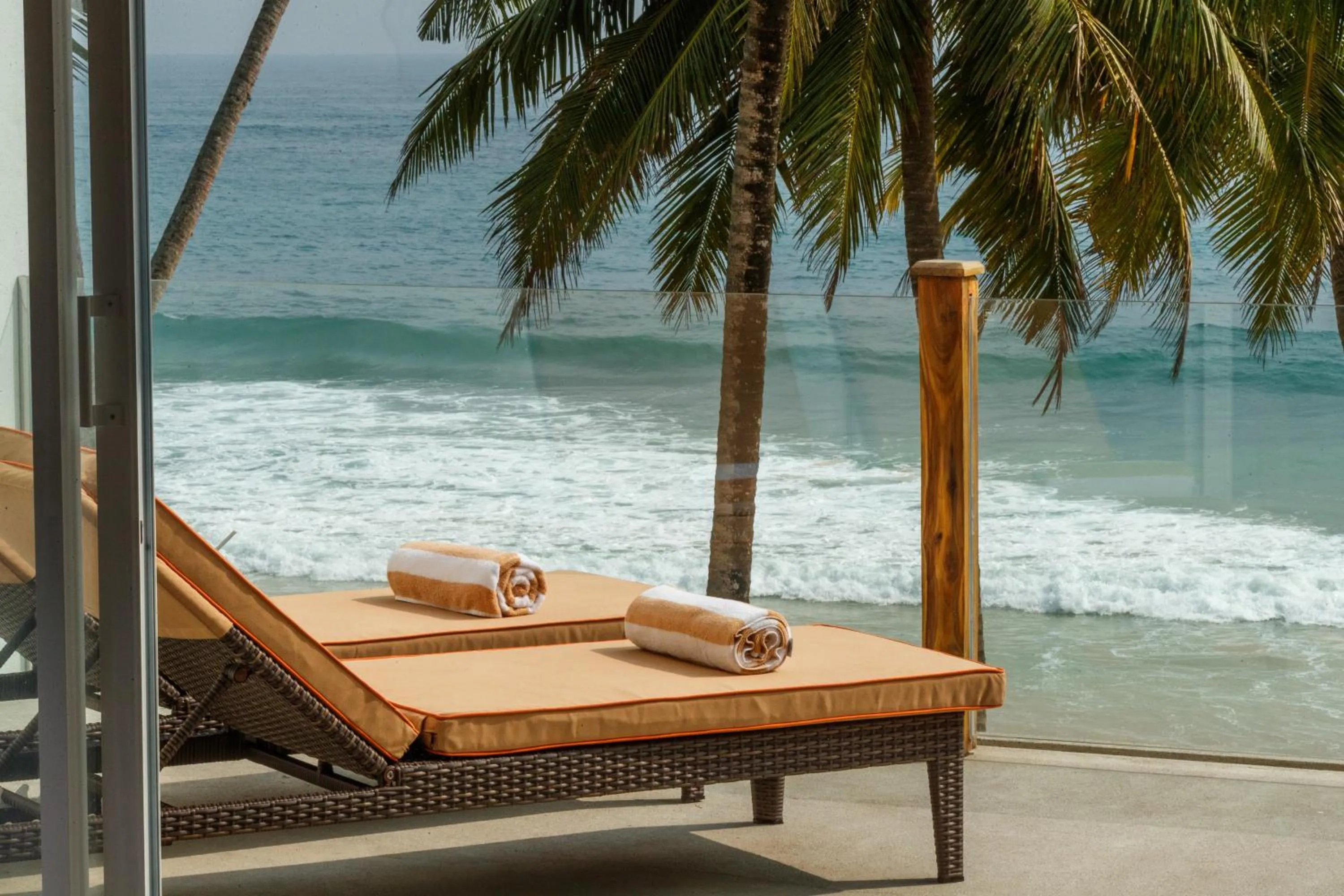 Seating area in KK Beach