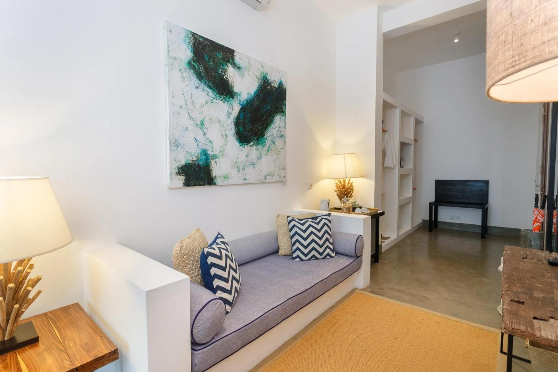 Seating area in KK Beach