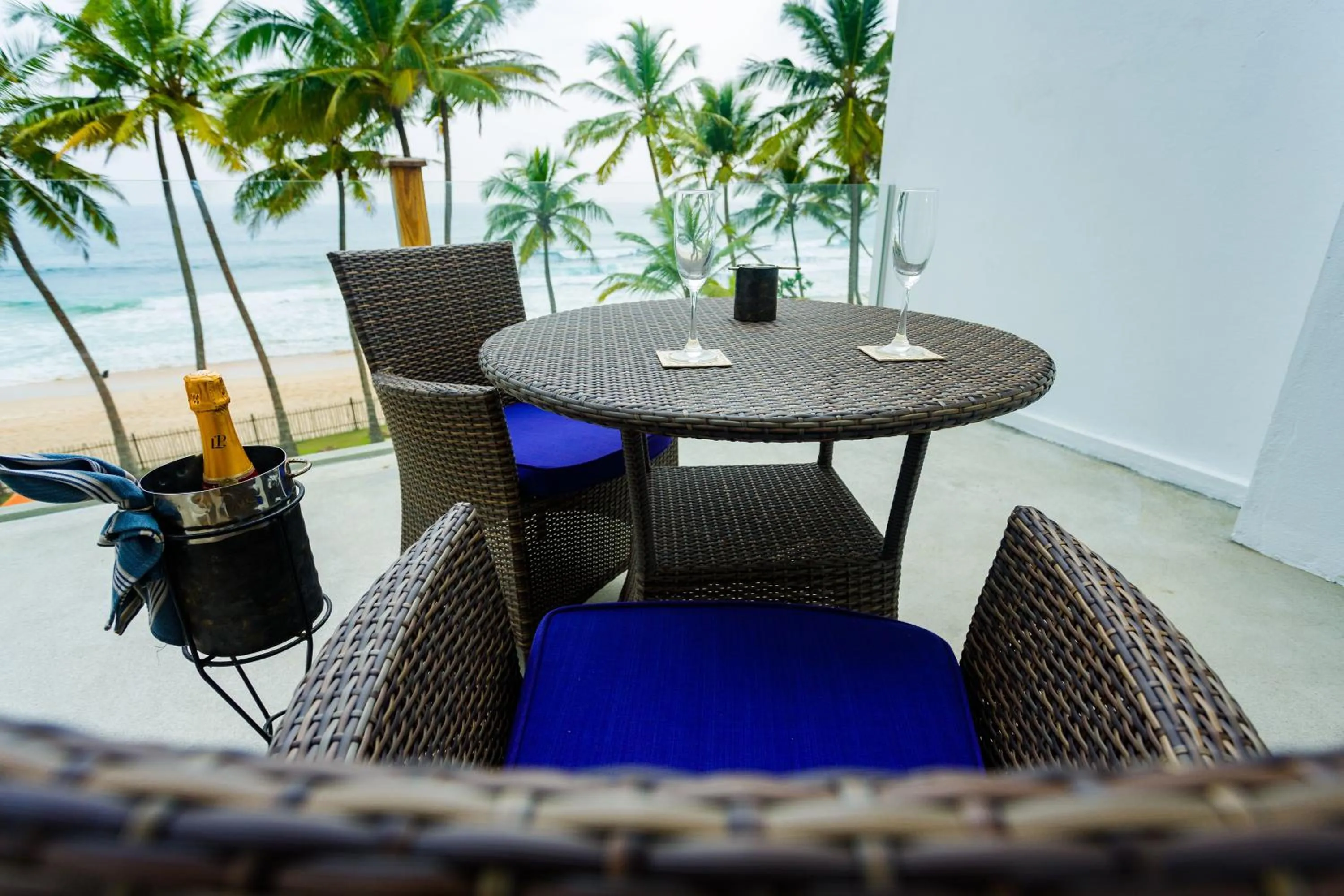 Seating area in KK Beach