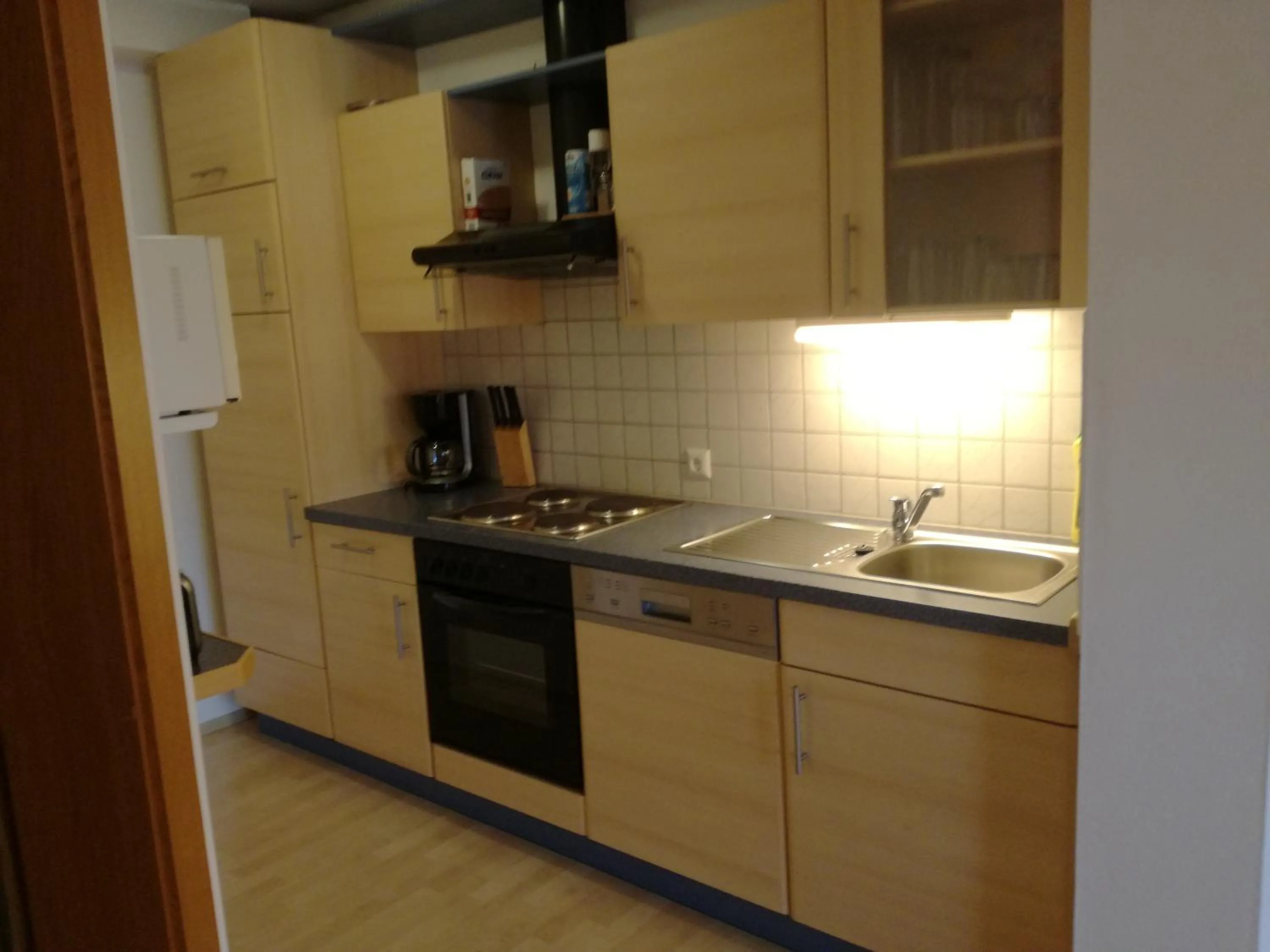 Kitchen or kitchenette in Ferienwohnung Himler