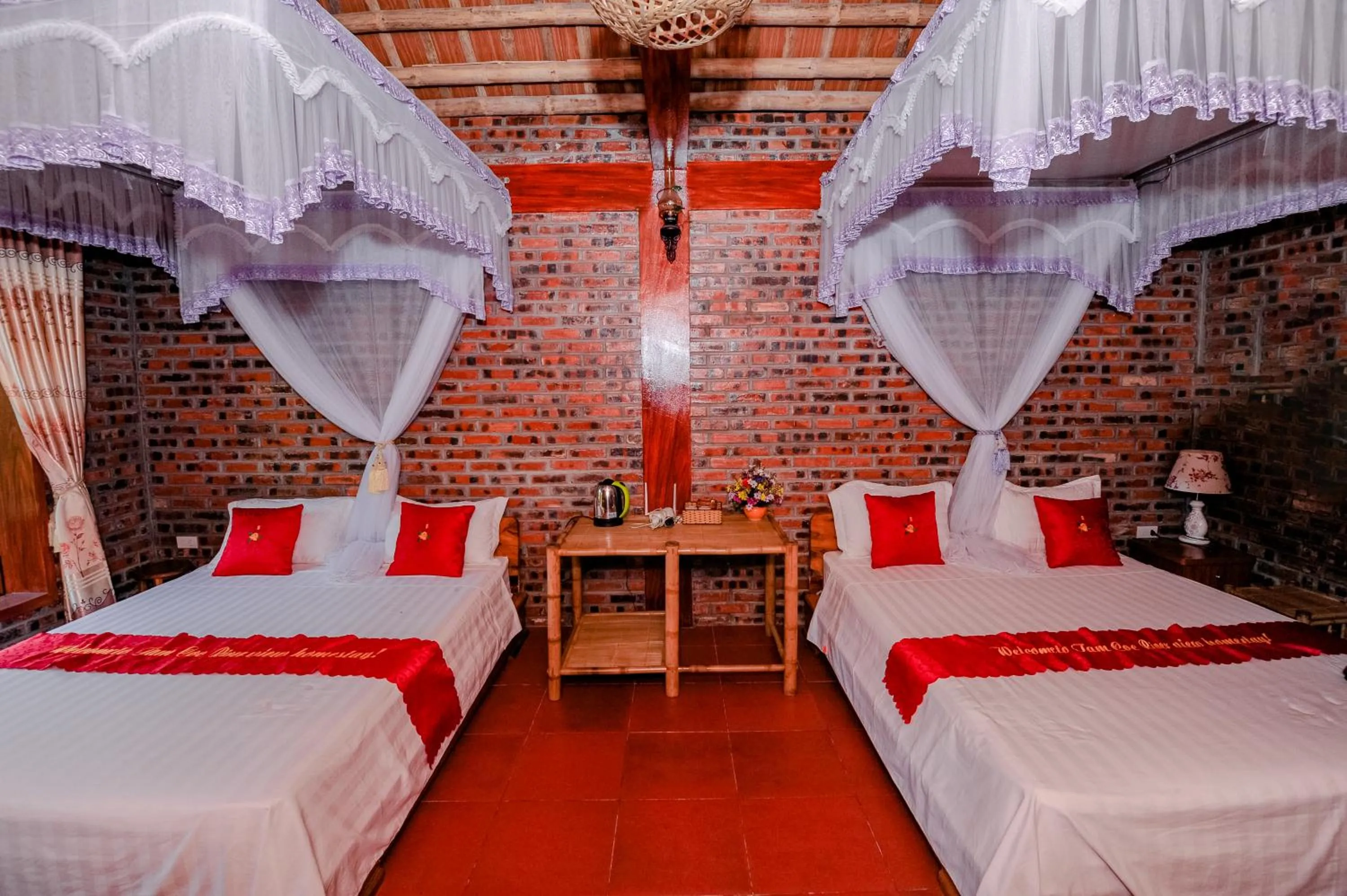 Bed in Tam Coc River View Homestay