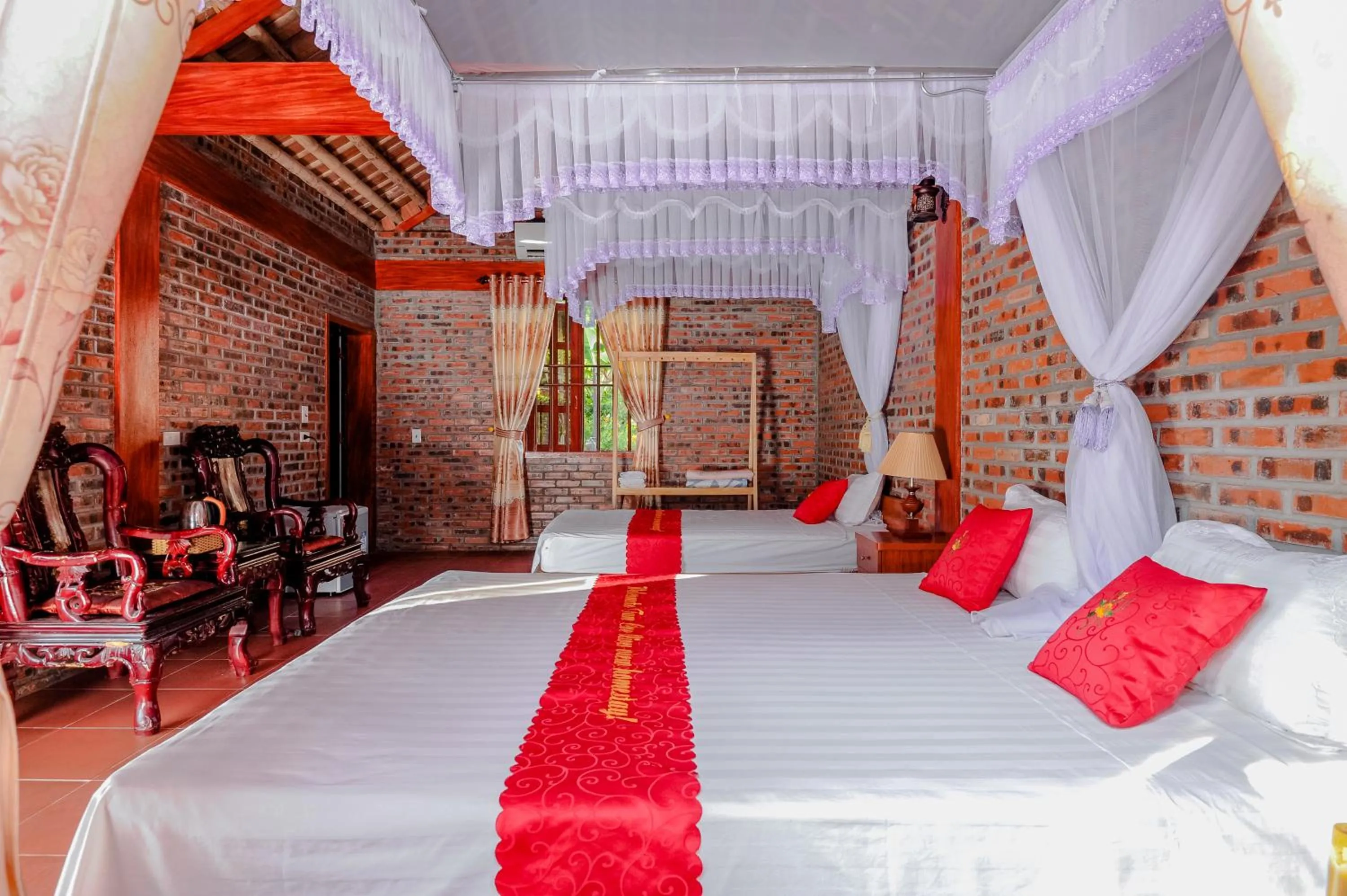 Bed in Tam Coc River View Homestay