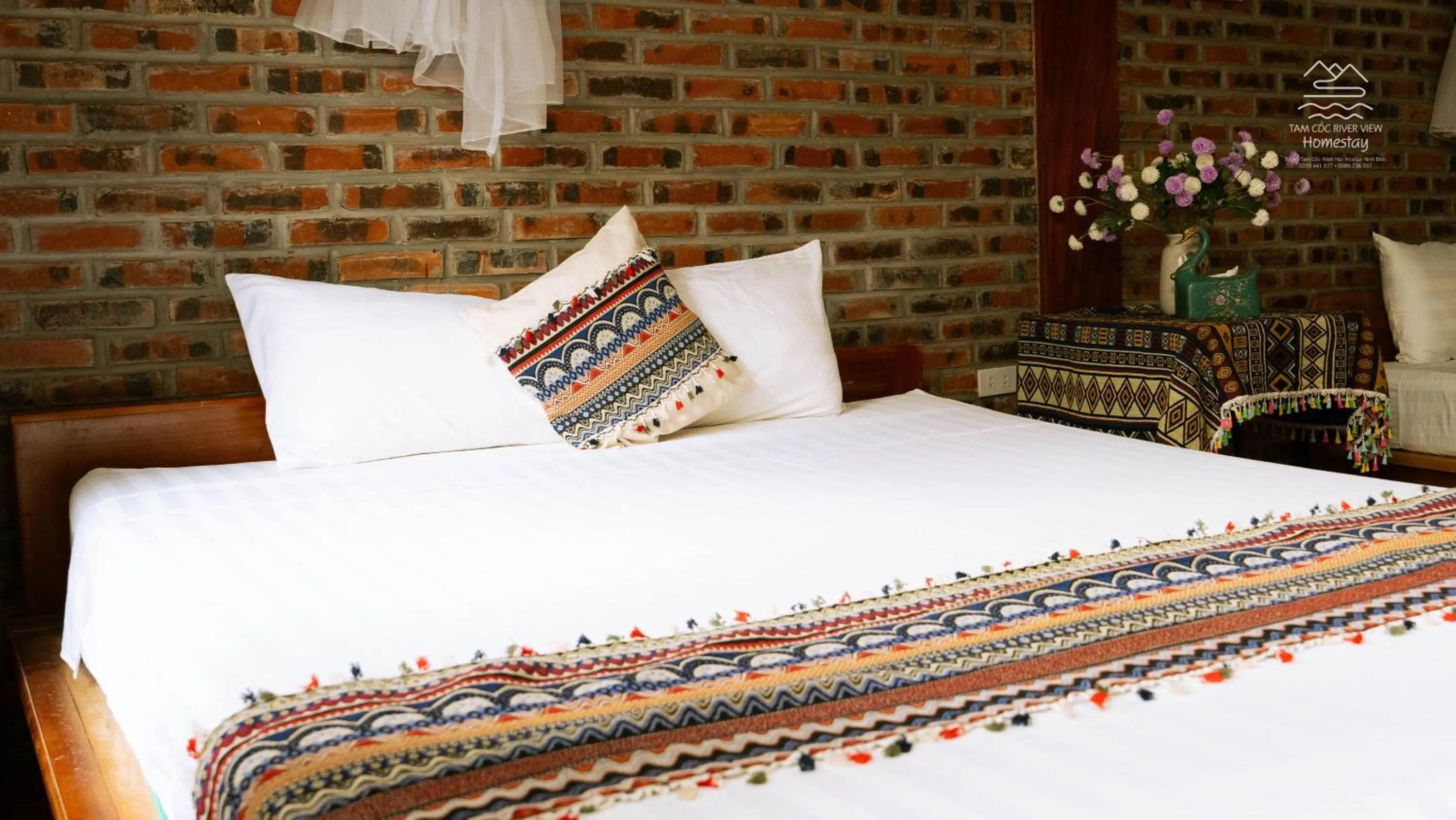 Bed in Tam Coc River View Homestay