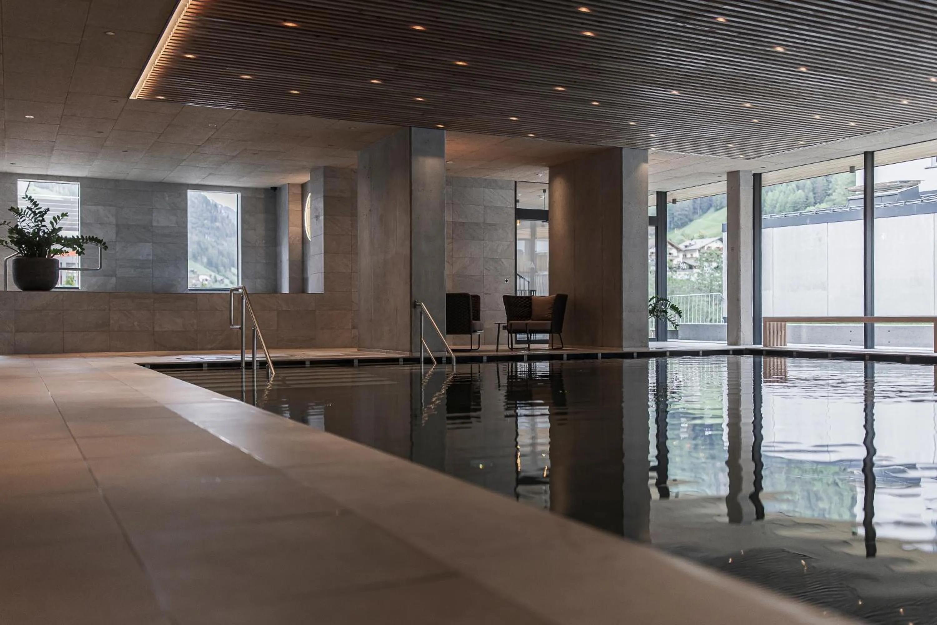 Pool view in Hotel Adler