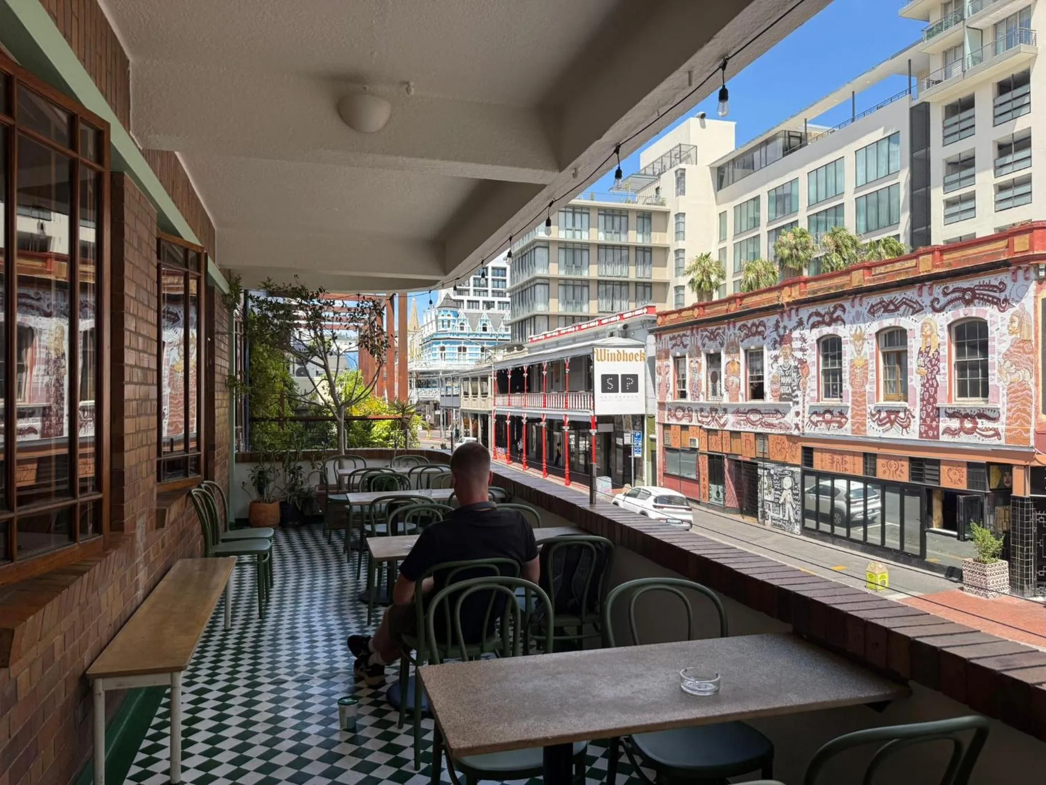 Balcony/Terrace in Long Street Backpackers