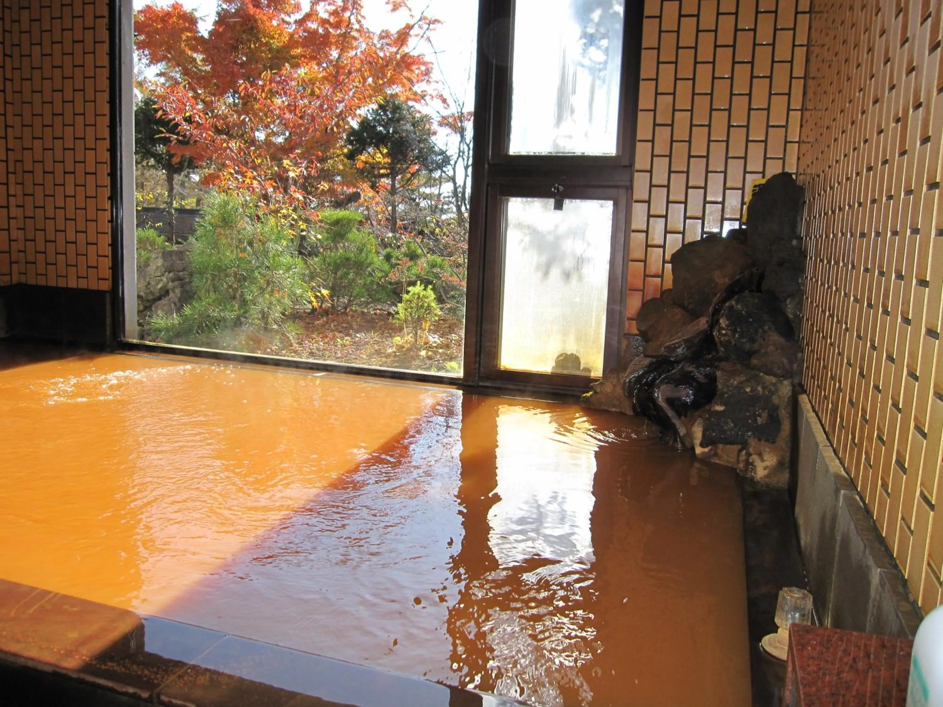 Hot Spring Bath in Tengu Onsen Asama Sanso