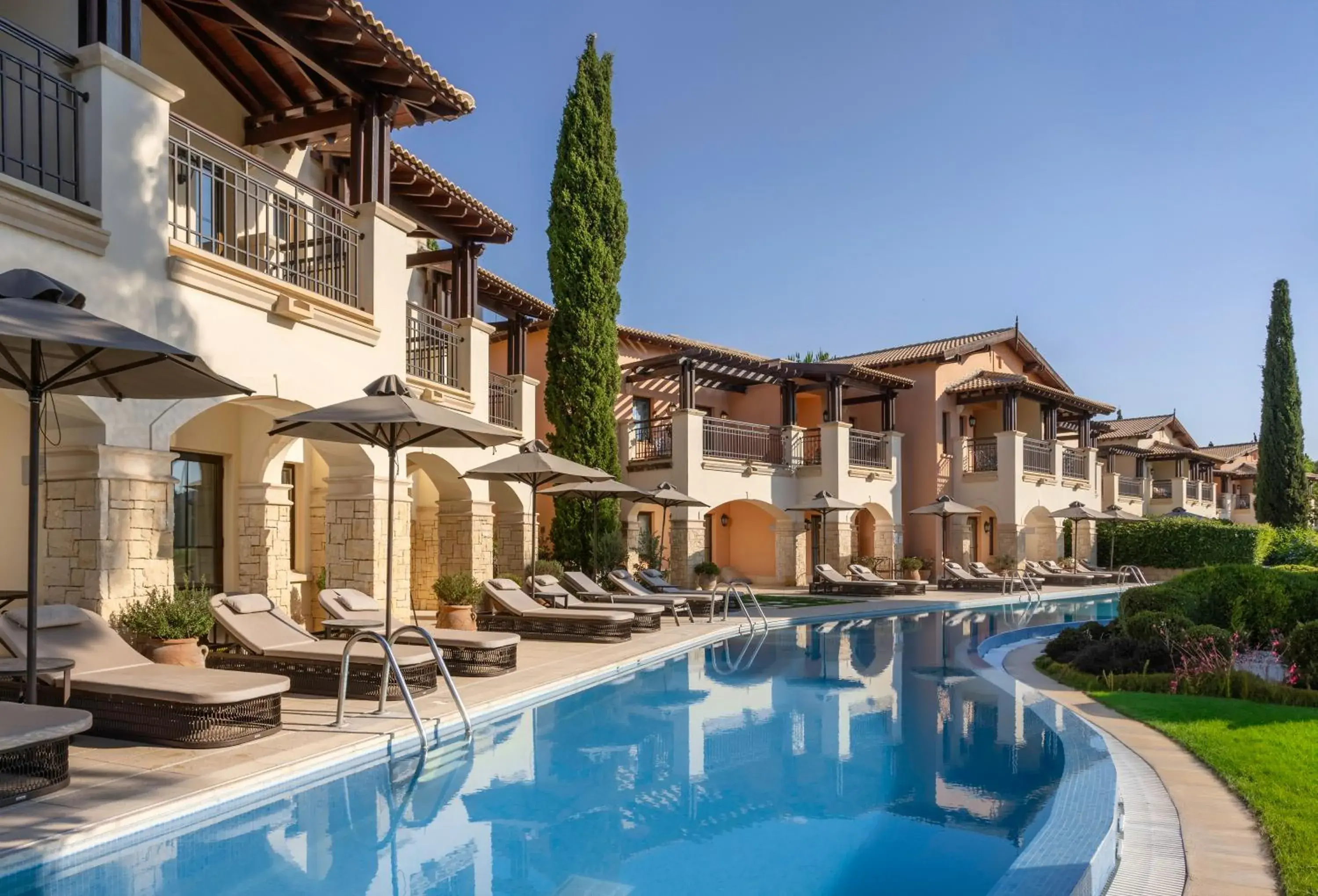 Pool view in Aphrodite Hills Hotel Pool view in Aphrodite Hills Hotel