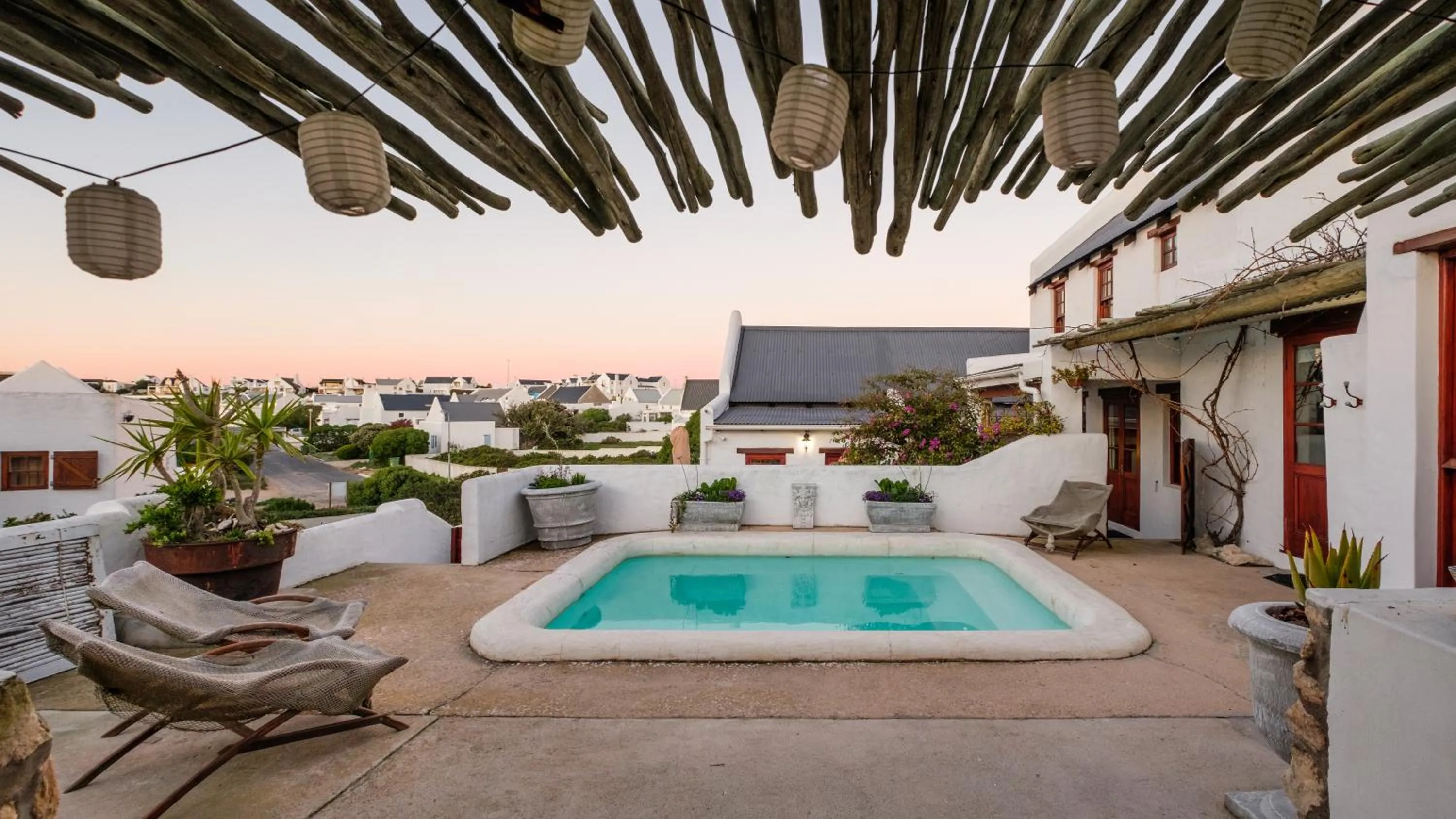 Pool view in Smugglers' BnB