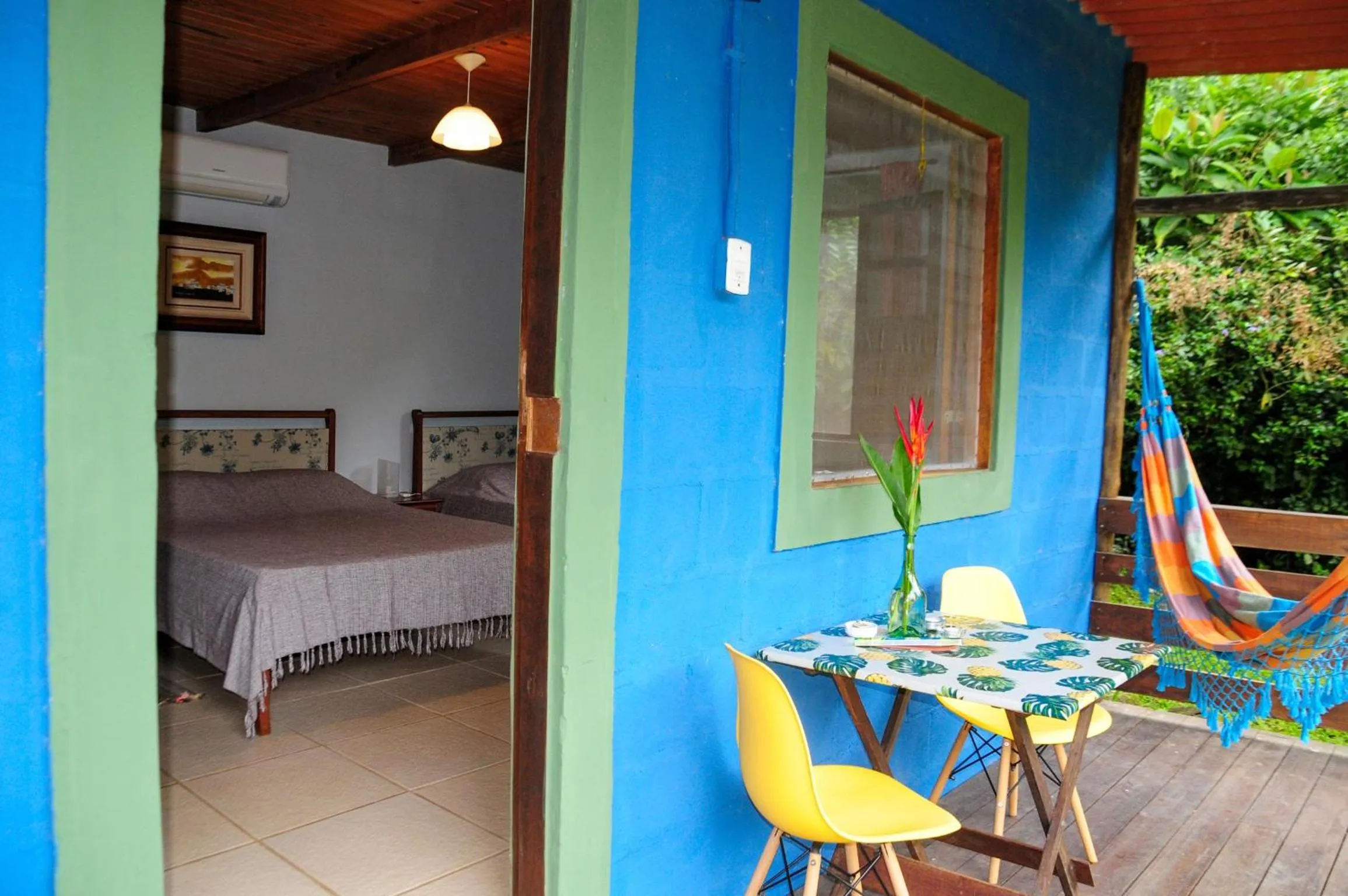 Balcony/Terrace, Bed in Sitio Namaste Paraty