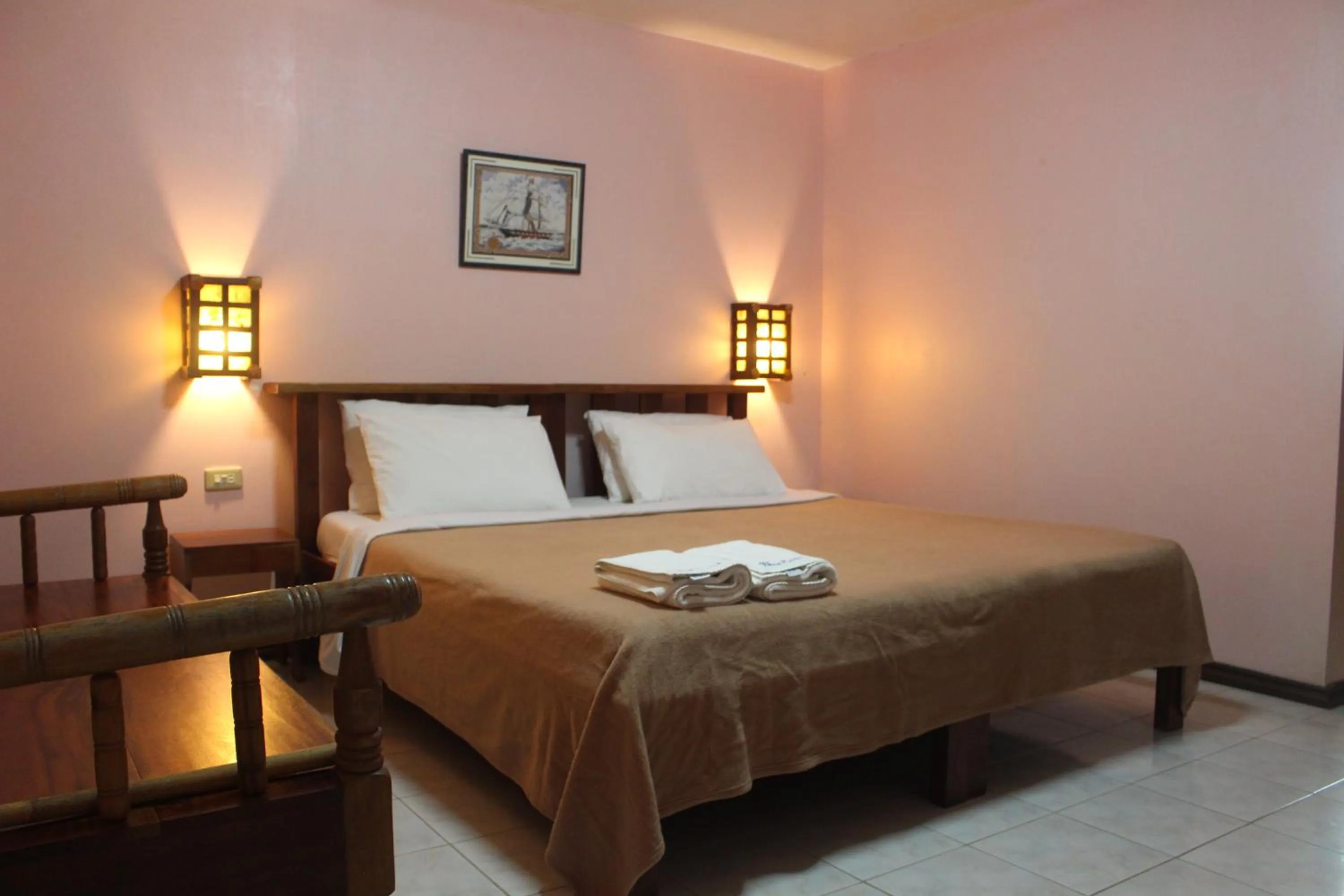 Bed in Blue Coral Resort Boracay