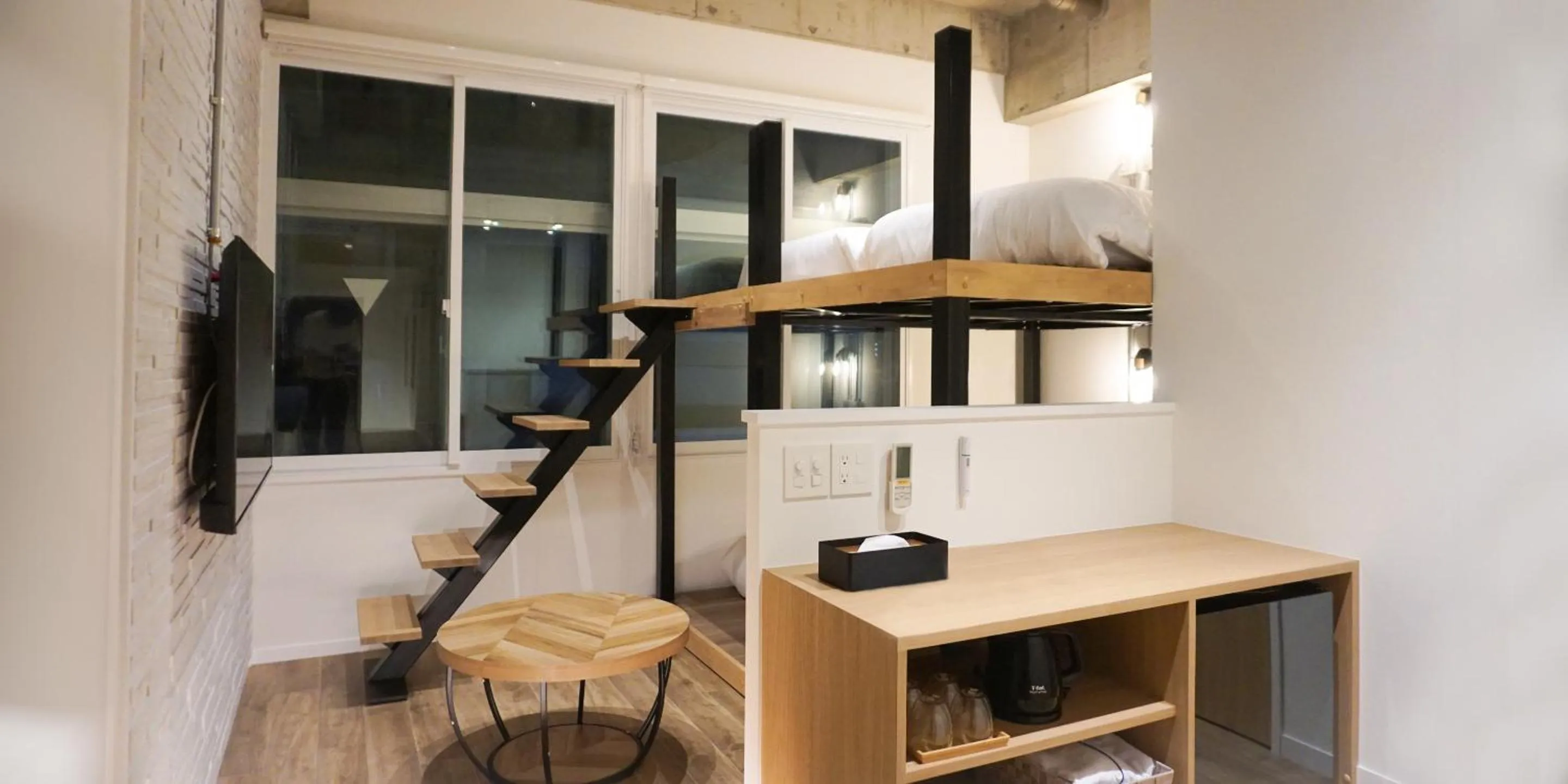 Photo of the whole room in HOTEL THE CUBE Naha Kokusai Street