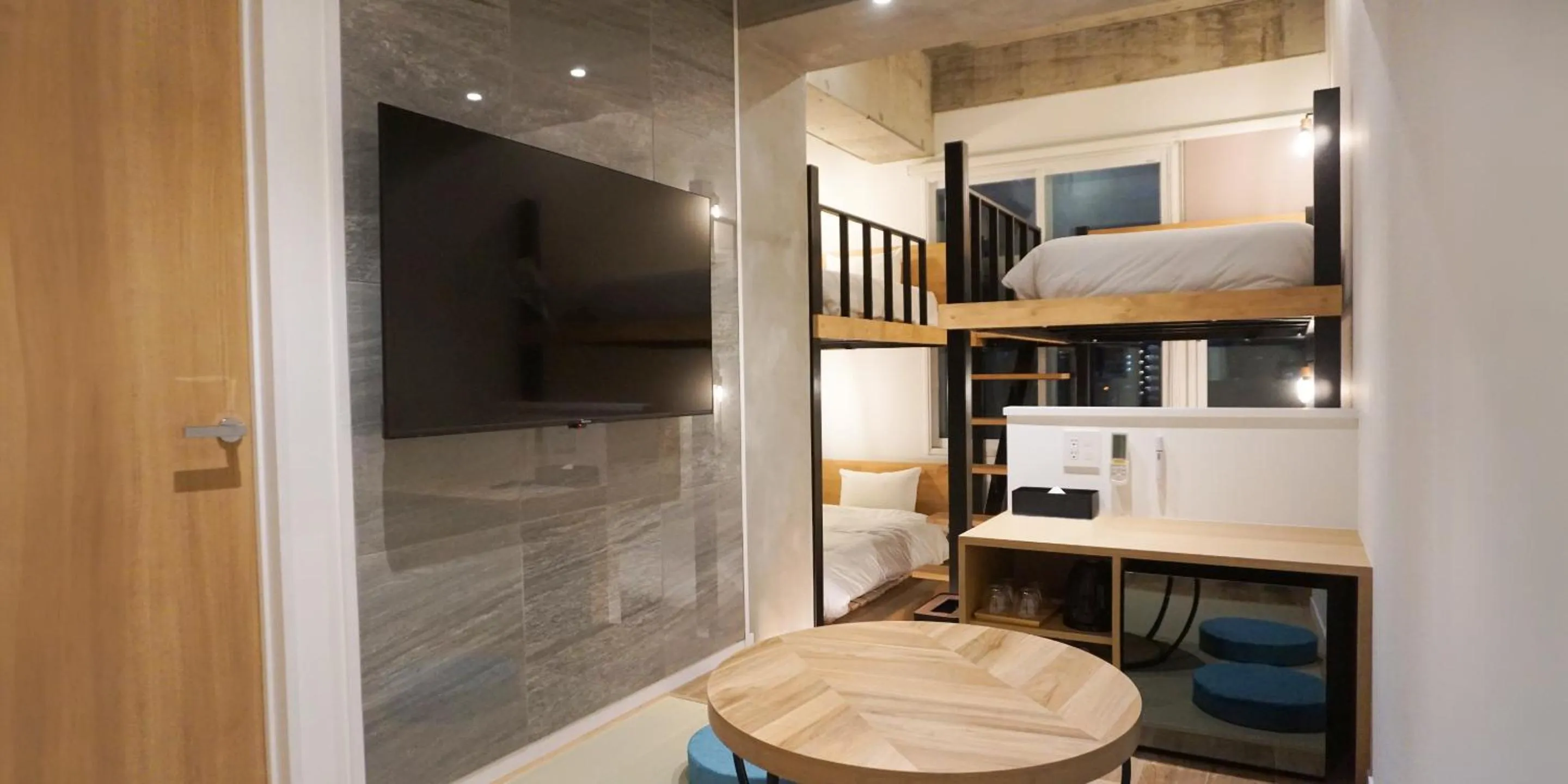 Photo of the whole room in HOTEL THE CUBE Naha Kokusai Street