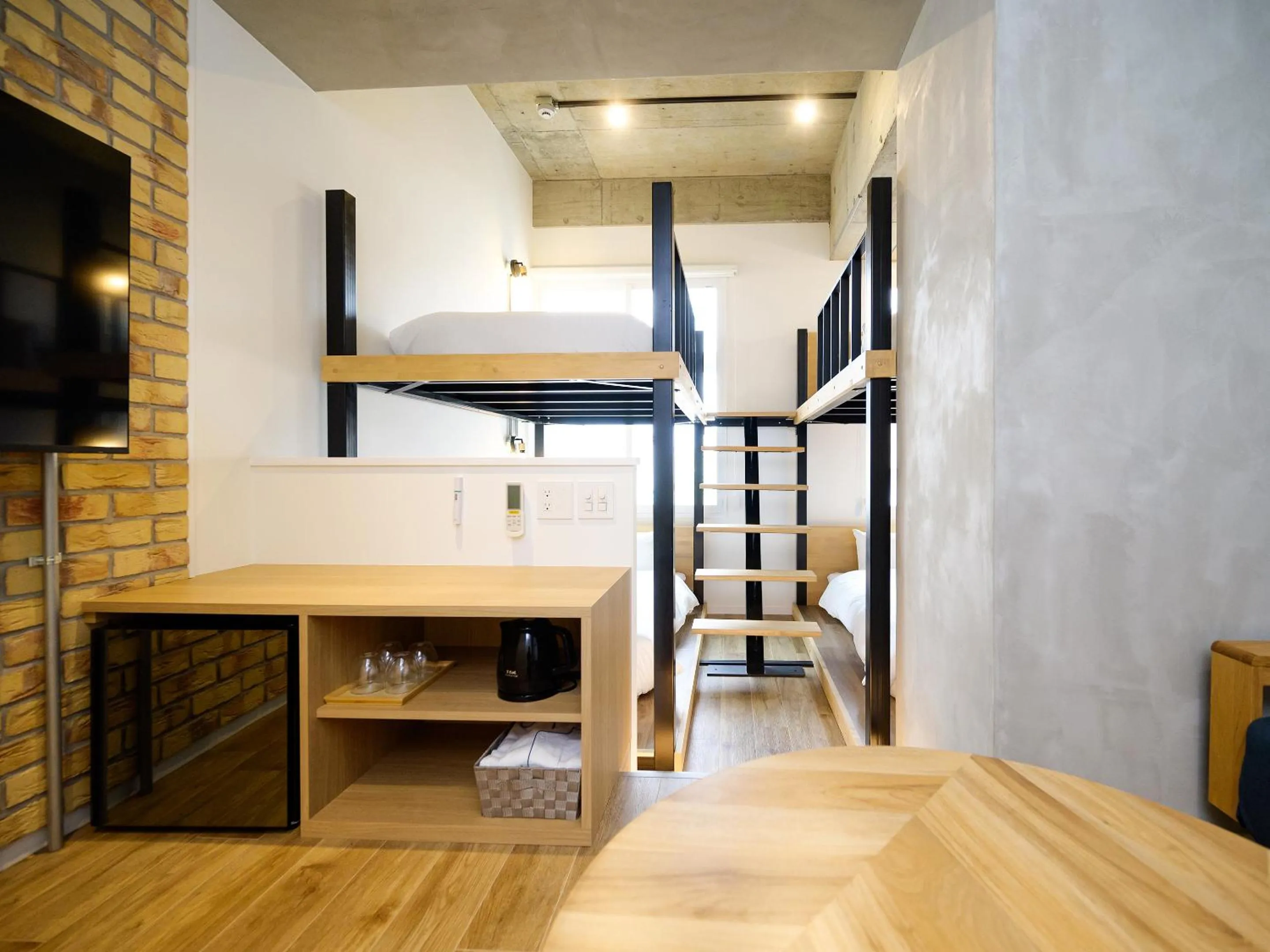 Photo of the whole room in HOTEL THE CUBE Naha Kokusai Street