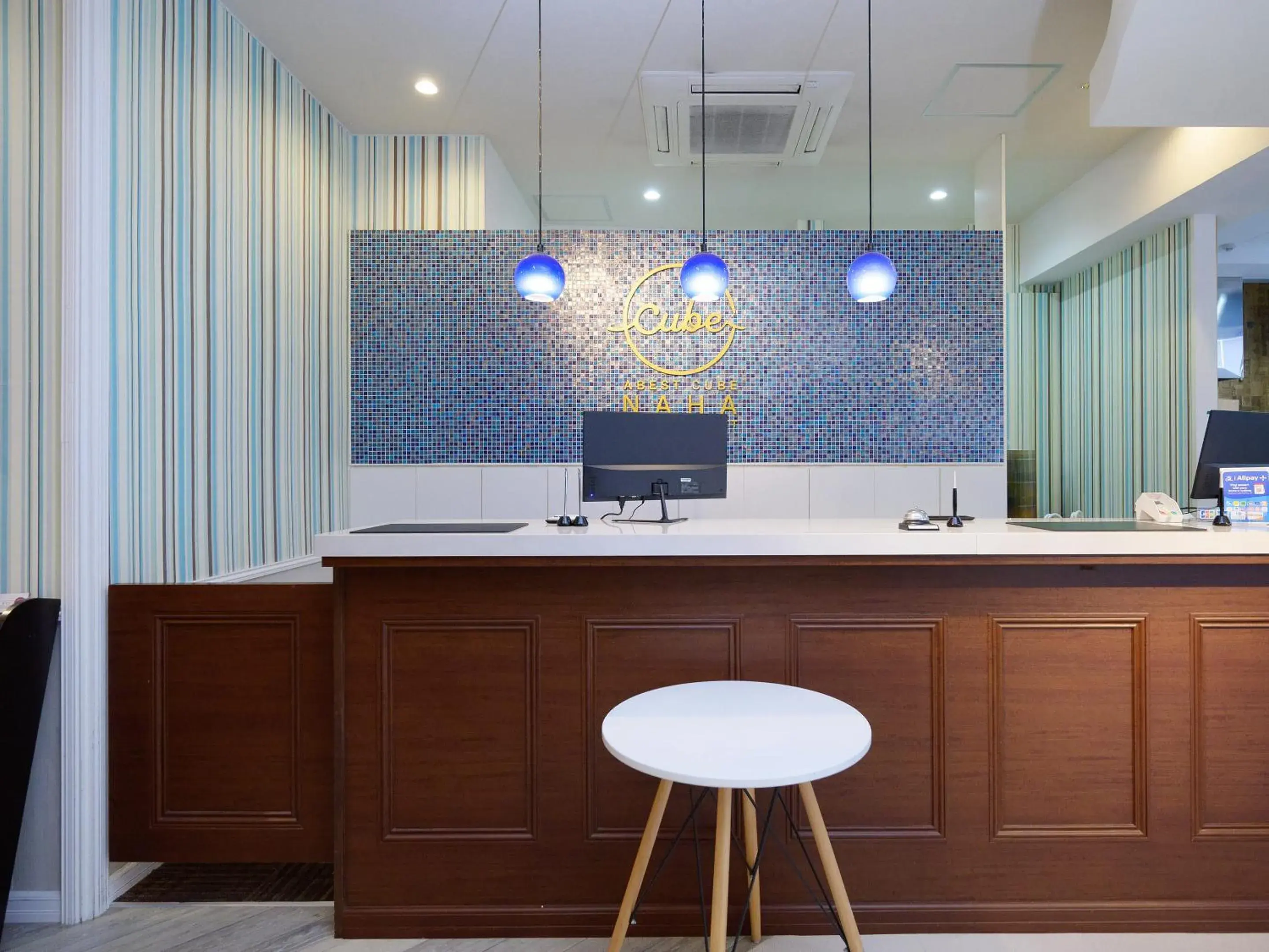 Lobby or reception in HOTEL THE CUBE Naha Kokusai Street Lobby or reception in HOTEL THE CUBE Naha Kokusai Street